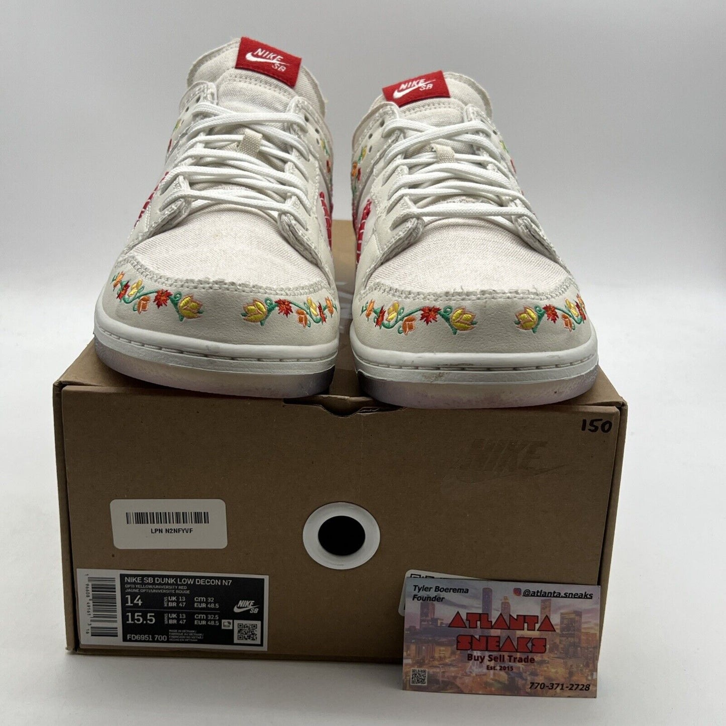 Size 14 - Nike Dunk Decon SB Low N7 - Sail University Red (FD6951-700)
