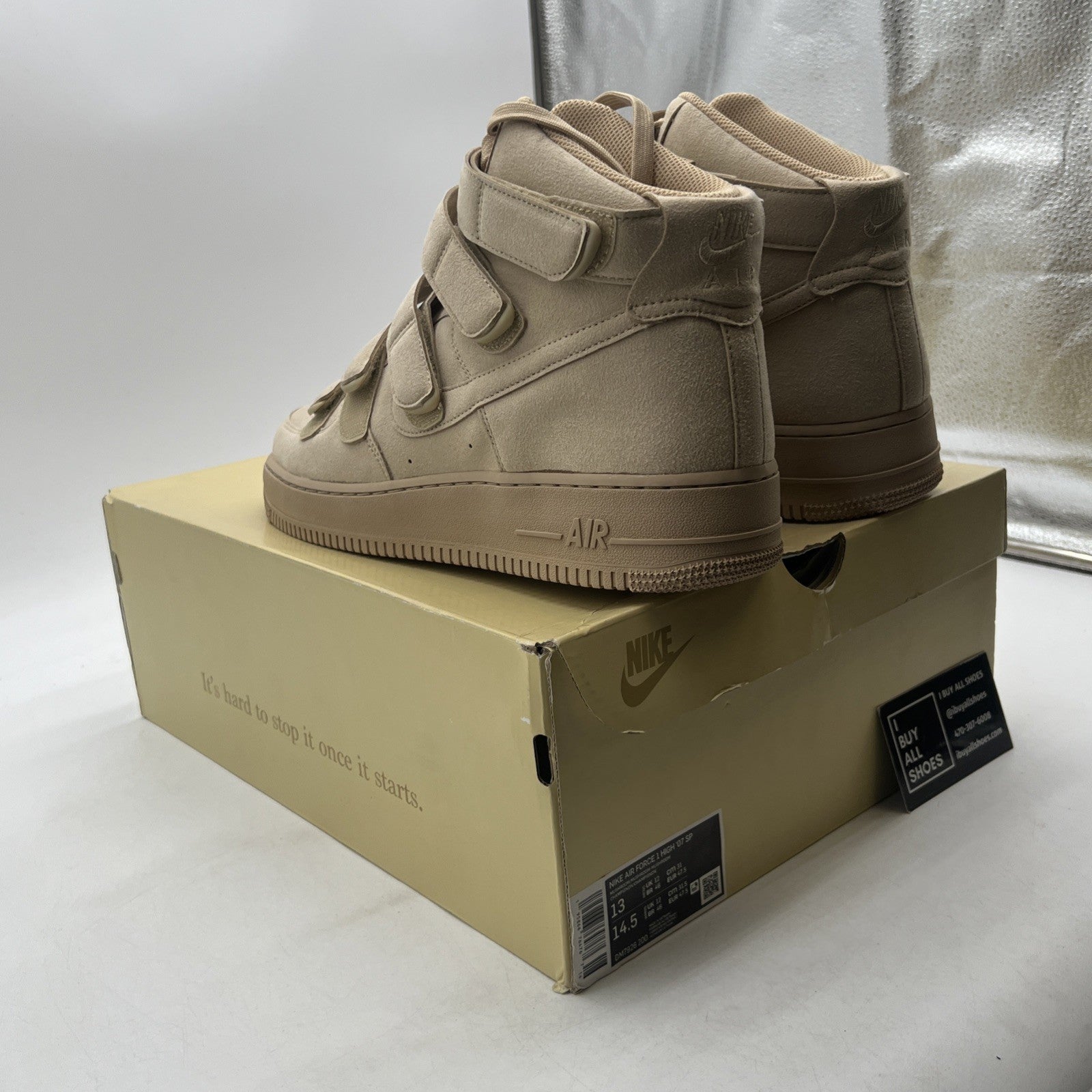 Size 13 - Nike Billie Eilish x Air Force 1 '07 SP High Mushroom (DM7926-200)