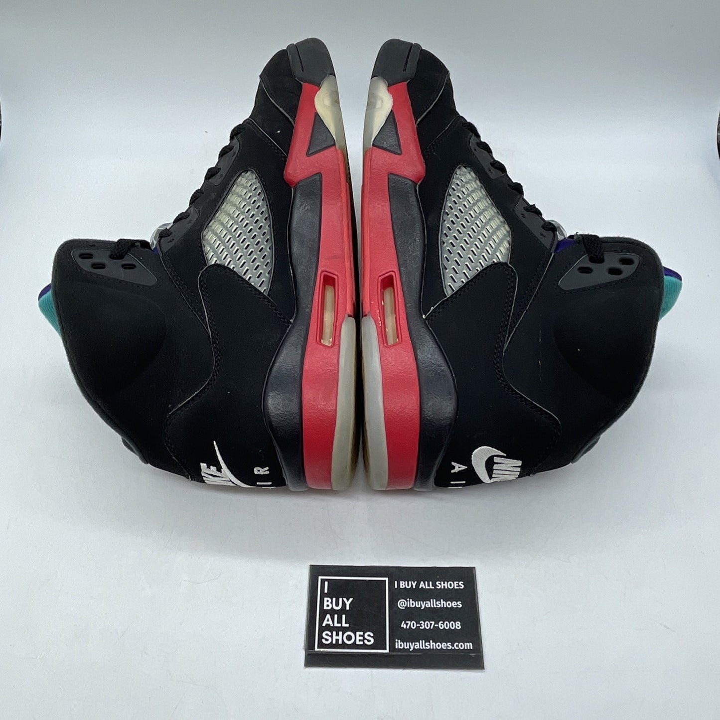 Size 11.5 - Jordan 5 Retro Top 3 Black 2020 Red Purple Suede (CZ1786-001)