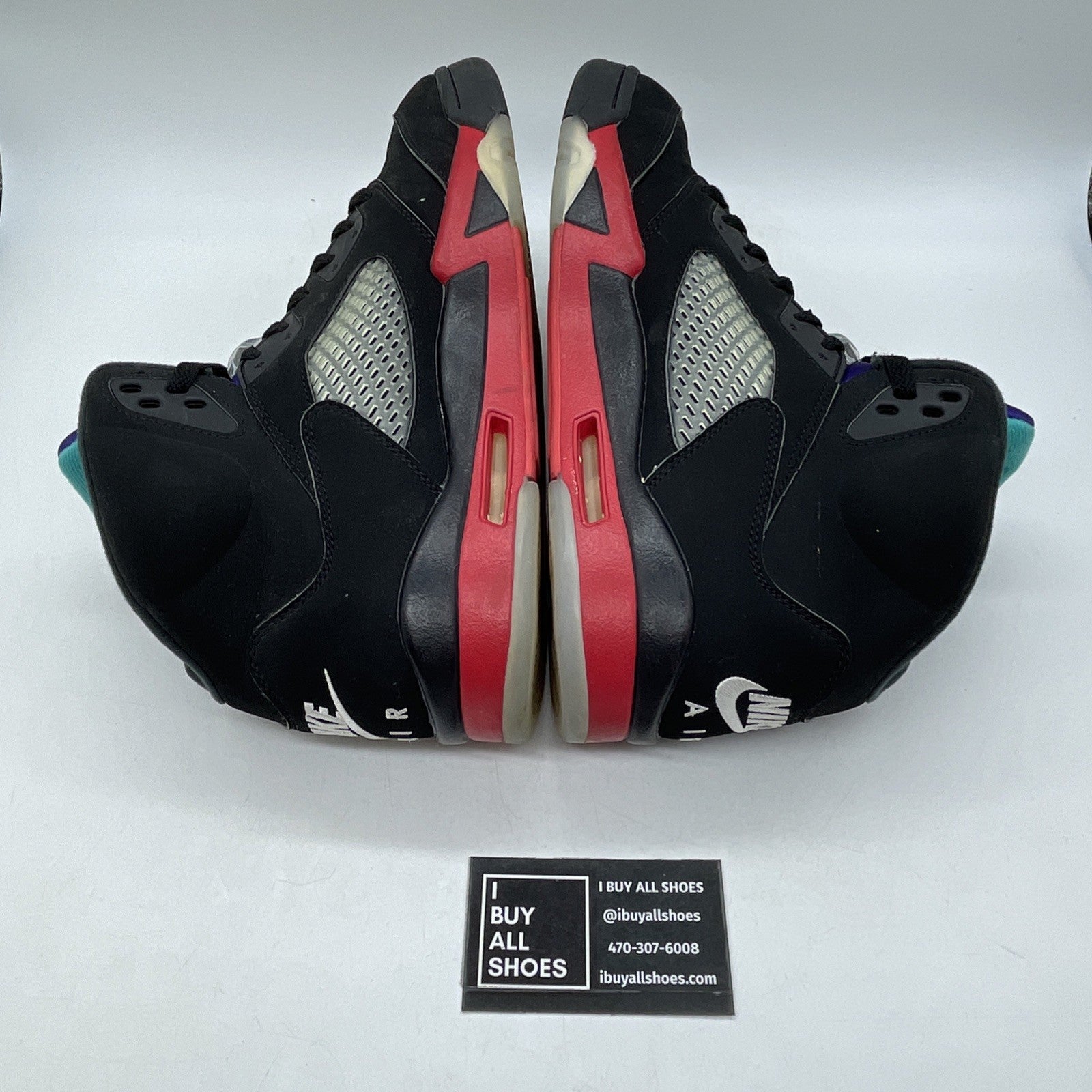Size 11.5 - Jordan 5 Retro Top 3 Black 2020 Red Purple Suede (CZ1786-001)
