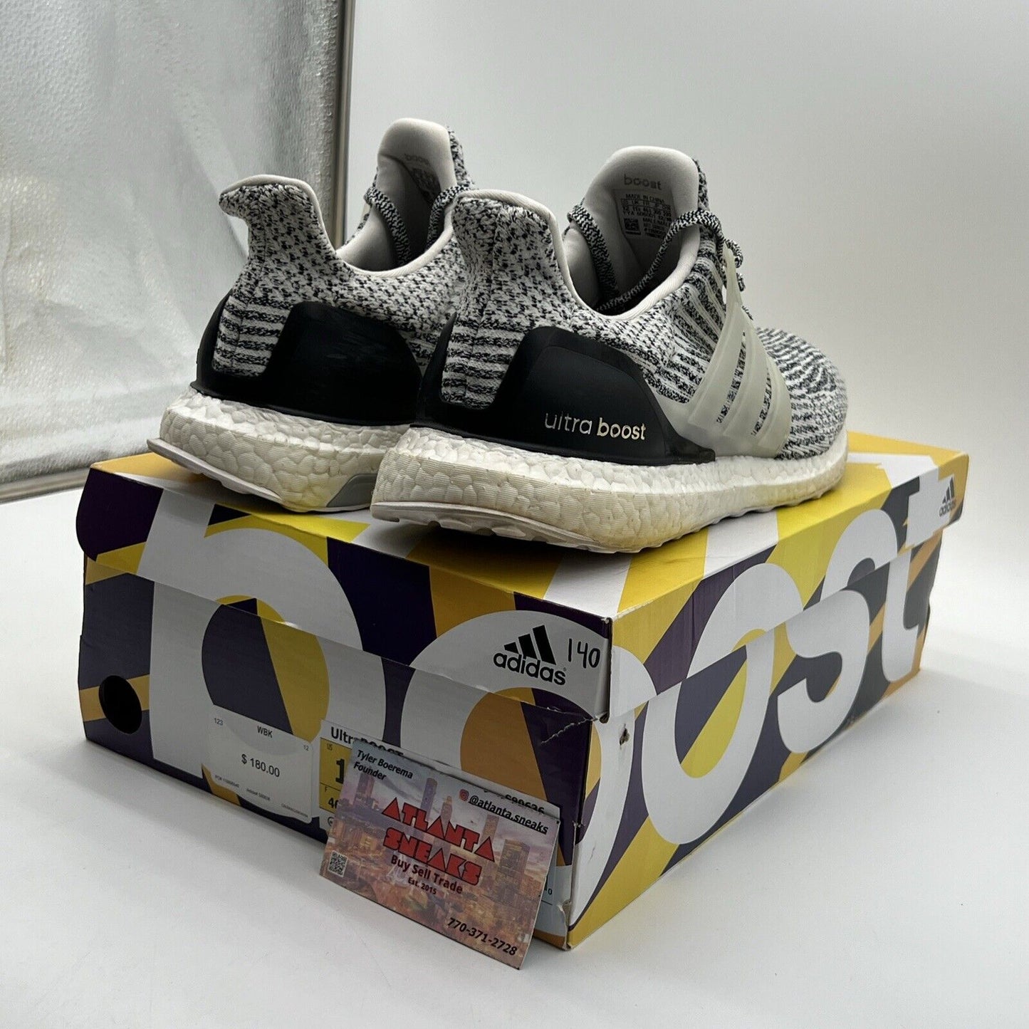 Size 12 - adidas UltraBoost 3.0 Oreo Black White (S80636)