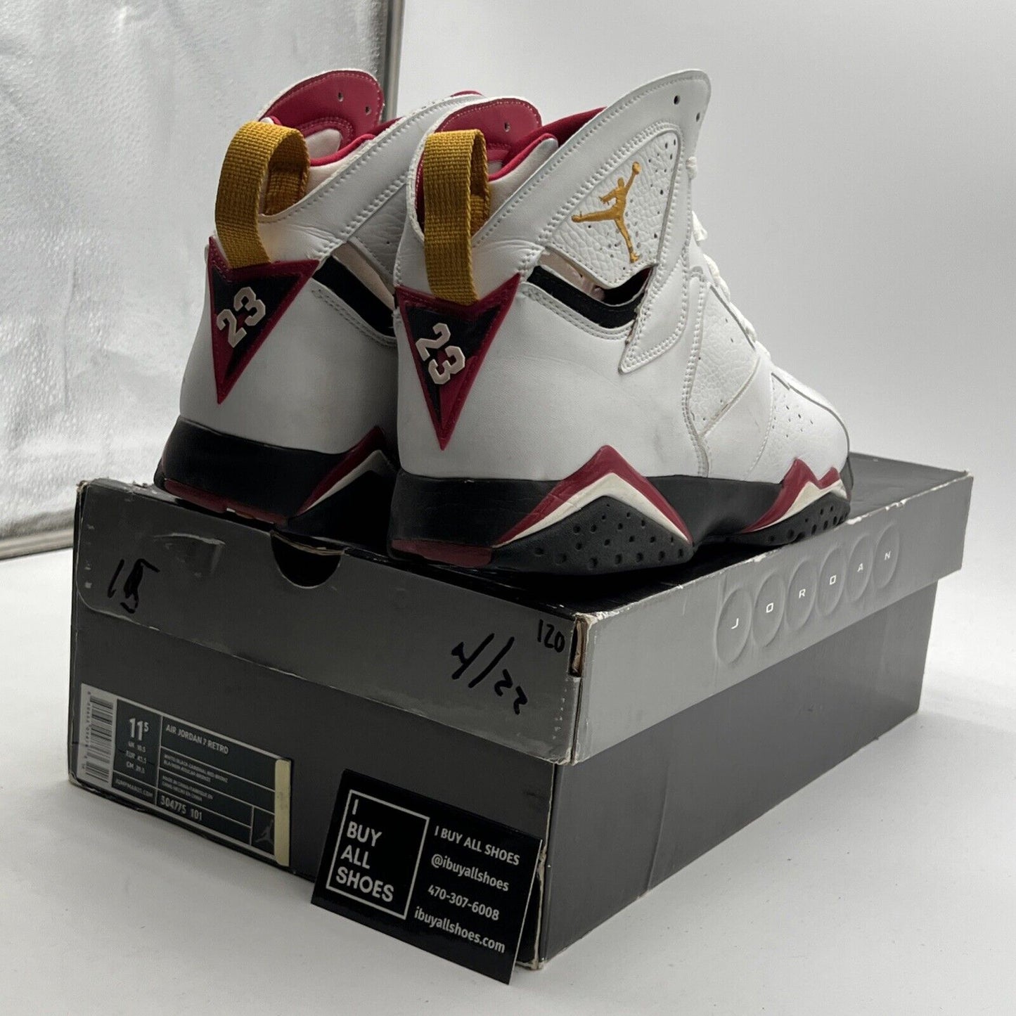 Size 11.5 - Air Jordan 7 Retro 2006 Cardinal (304775-101)