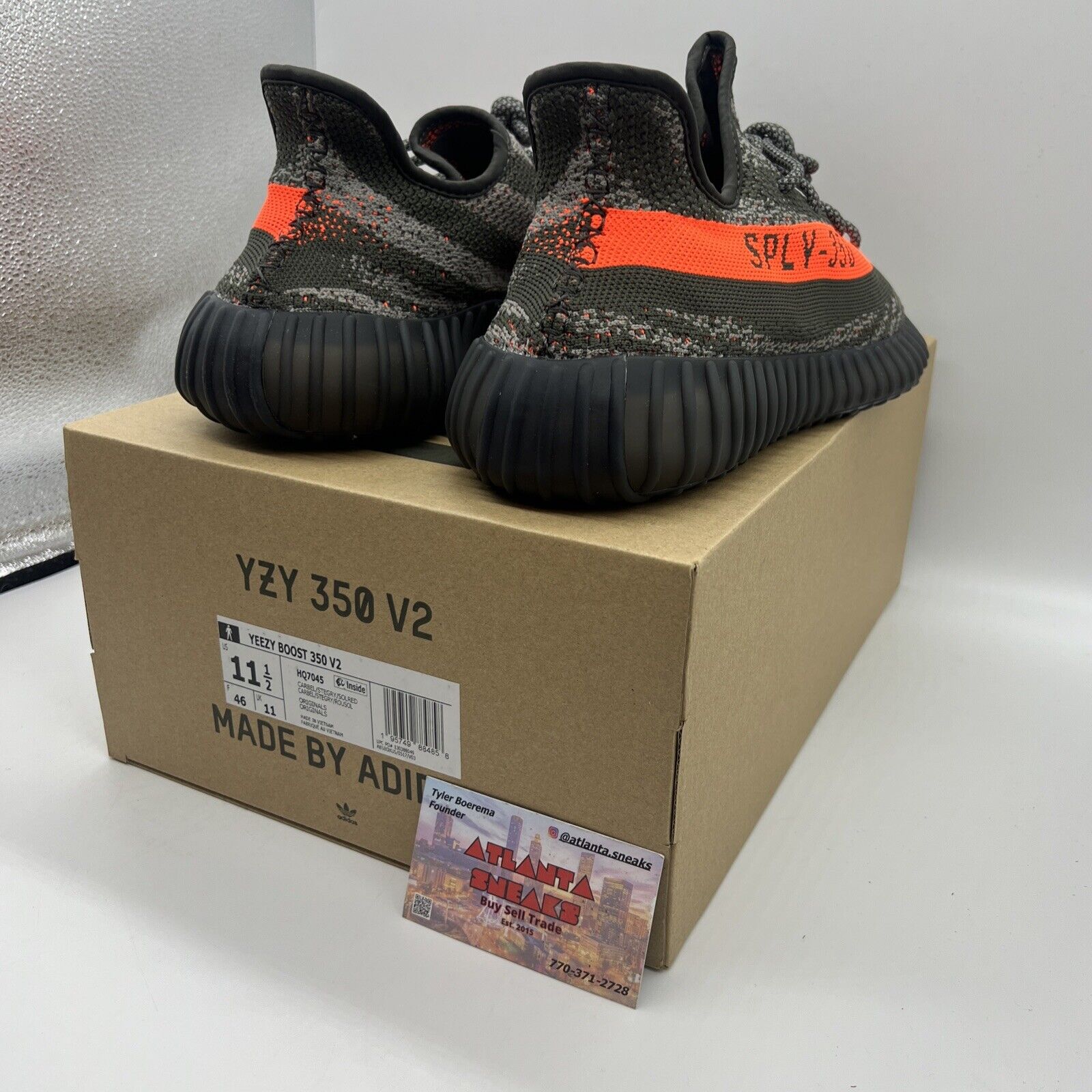 Size 11.5 - adidas Yeezy Boost 350 V2 Low Carbon Beluga Brand New Og All