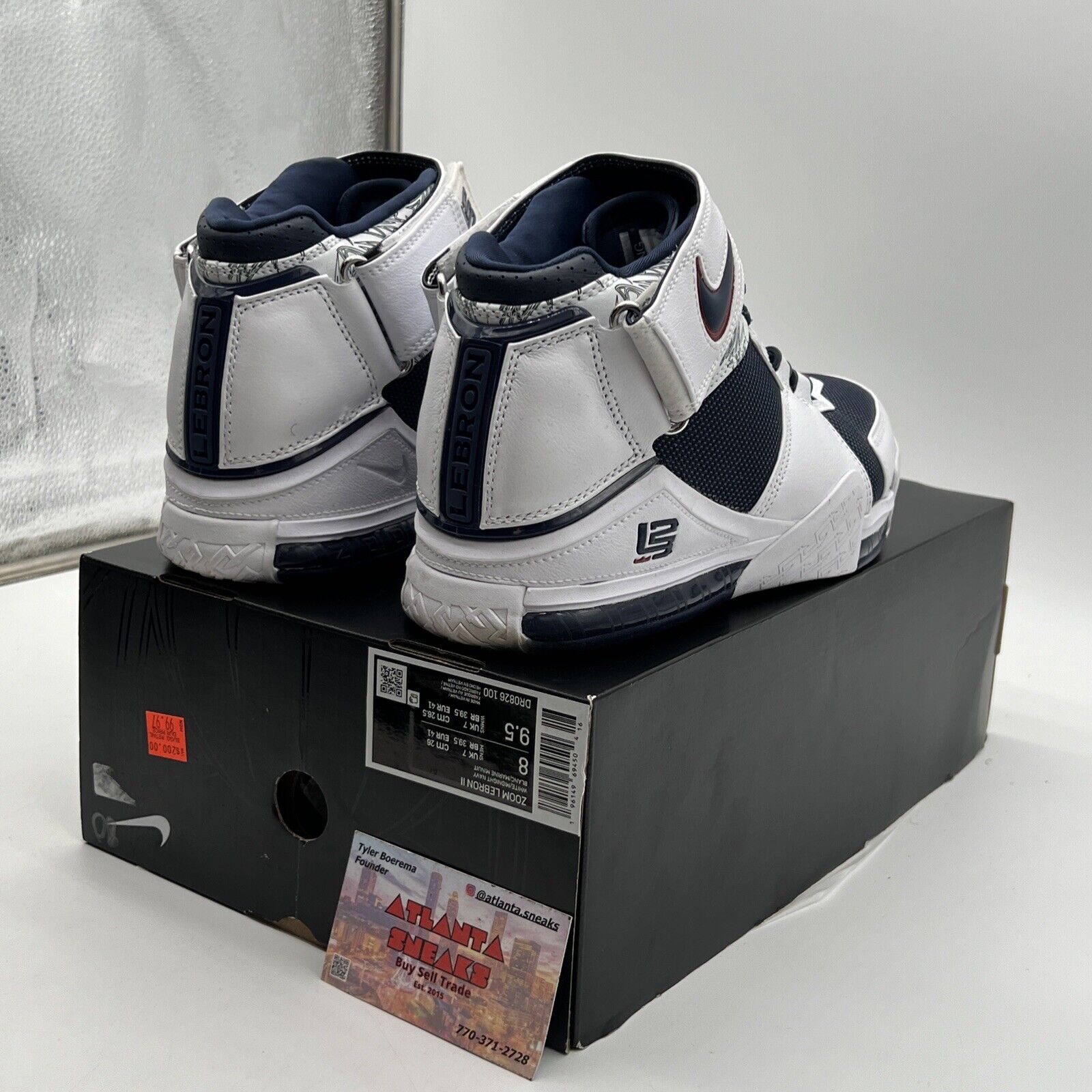 Size 8 - Nike Zoom LeBron 2 Retro 2022 USA White Leather (DR0826-100)