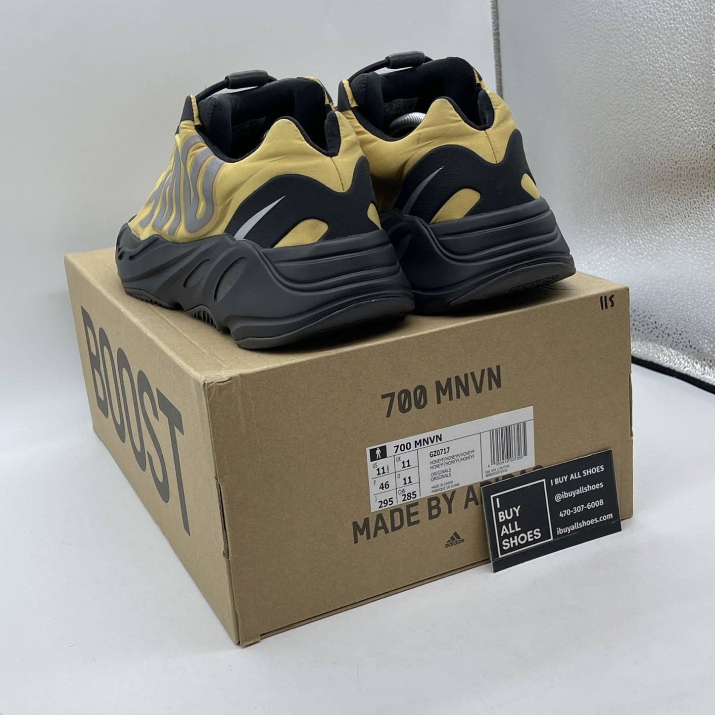 Size 11.5 - adidas Yeezy Boost 700 MNVN Honey Flux Yellow Leather (GZ0717)