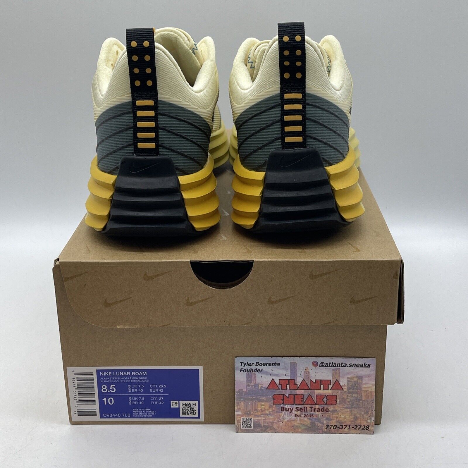 Size 8.5 - Nike Lunar Roam Alabaster Yellow Grey Suede Leather (DV2440-700)