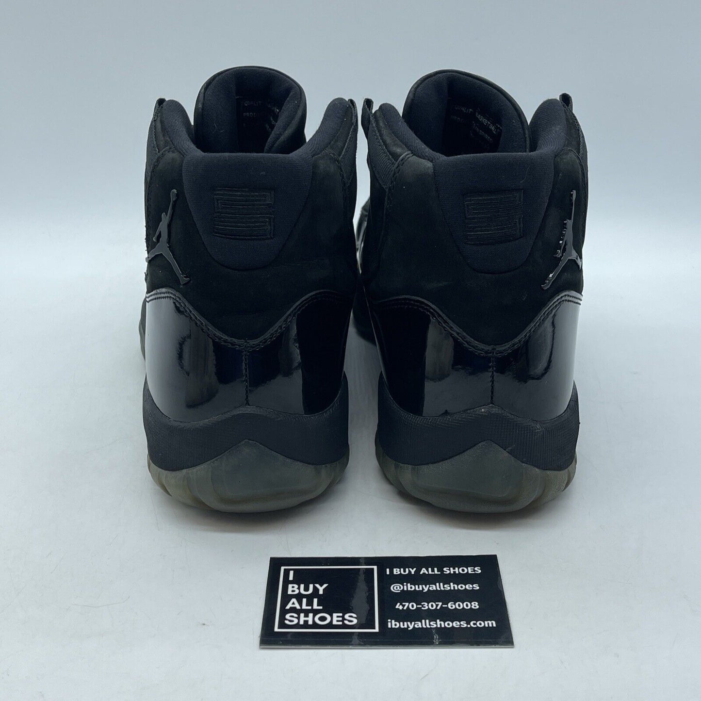 Size 10 - Jordan 11 Retro Cap and Gown Black Suede Leather (378037-005)
