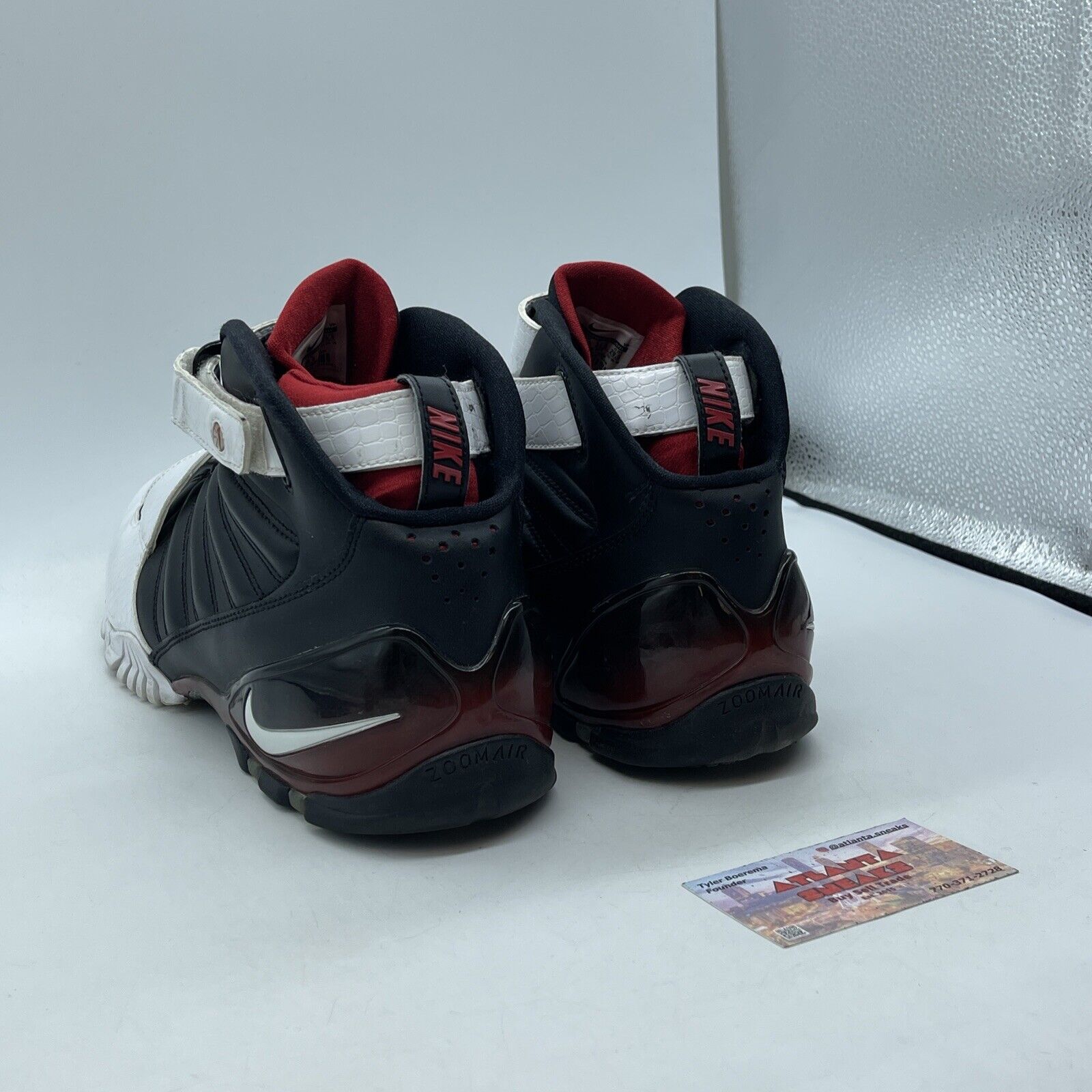 Size 11.5 - Nike Zoom Vick 3 Atlanta Falcons Black White Leather (832698-001)