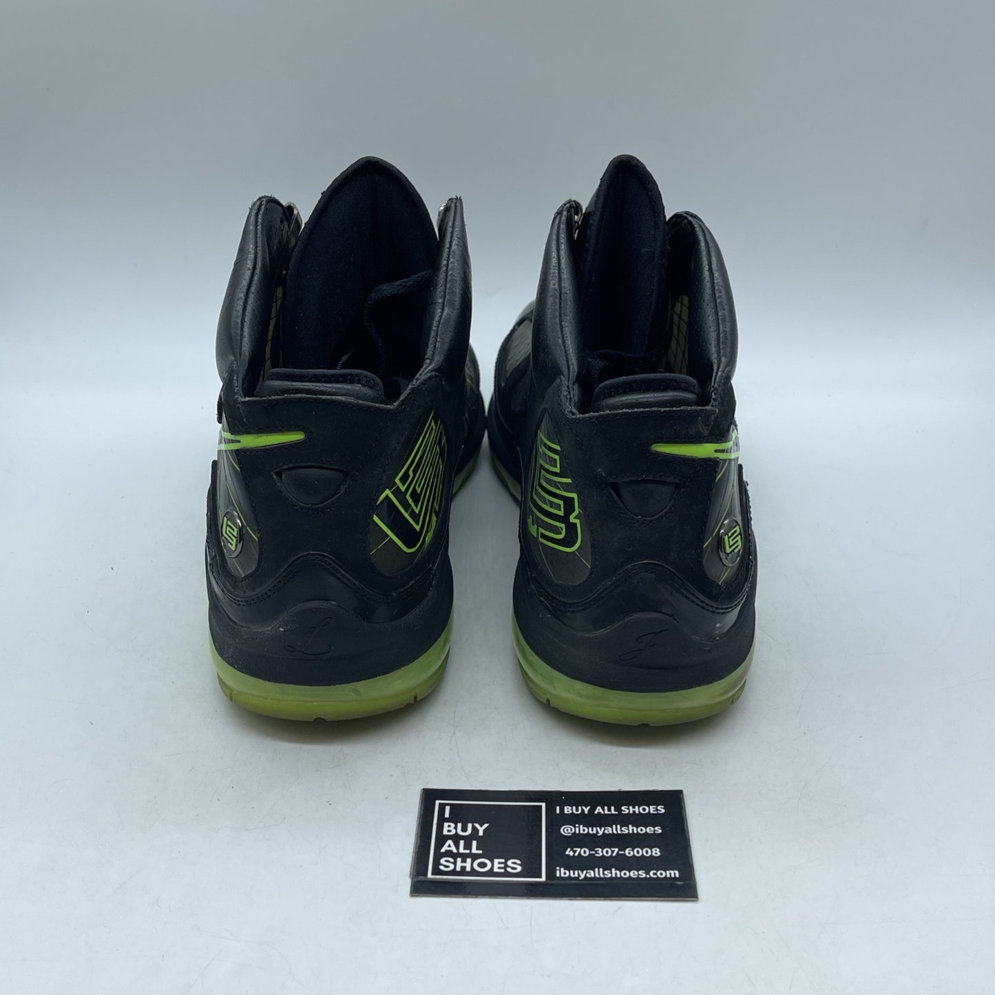 Size 14 - Nike Air Lebron 7 VII Dunkman Black Neon Green Zoom James (275664-006)