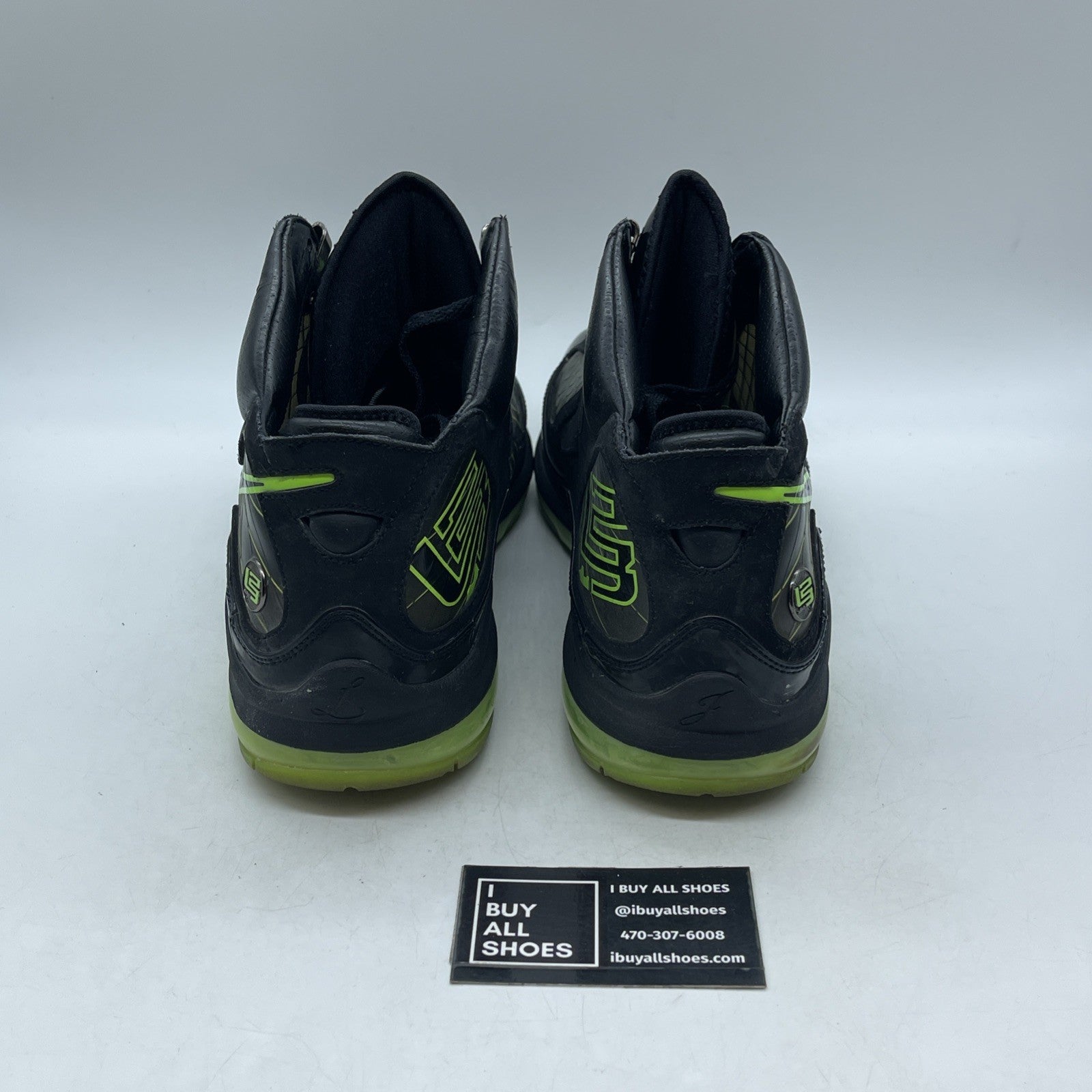 Size 14 - Nike Air Lebron 7 VII Dunkman Black Neon Green Zoom James (275664-006)