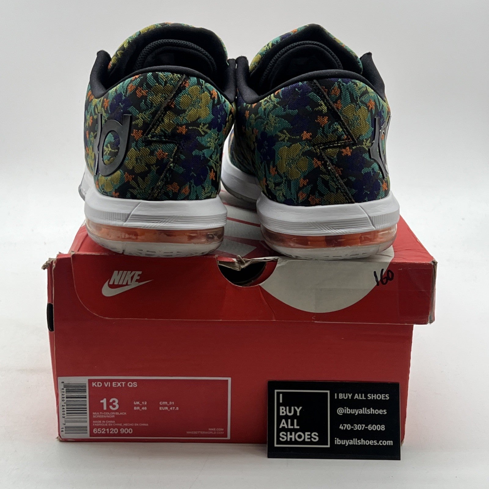Size 13 - Nike Mens 7 KD 6 EXT QS Sneakers Floral Print (652120-900)