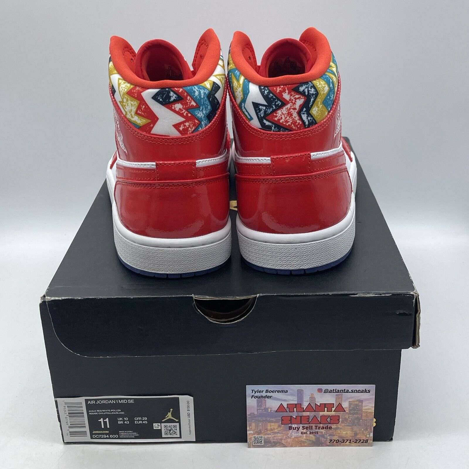 Size 11 - Air Jordan 1 Mid SE Barcelona Swearter White Red Leather (DC7294-600)