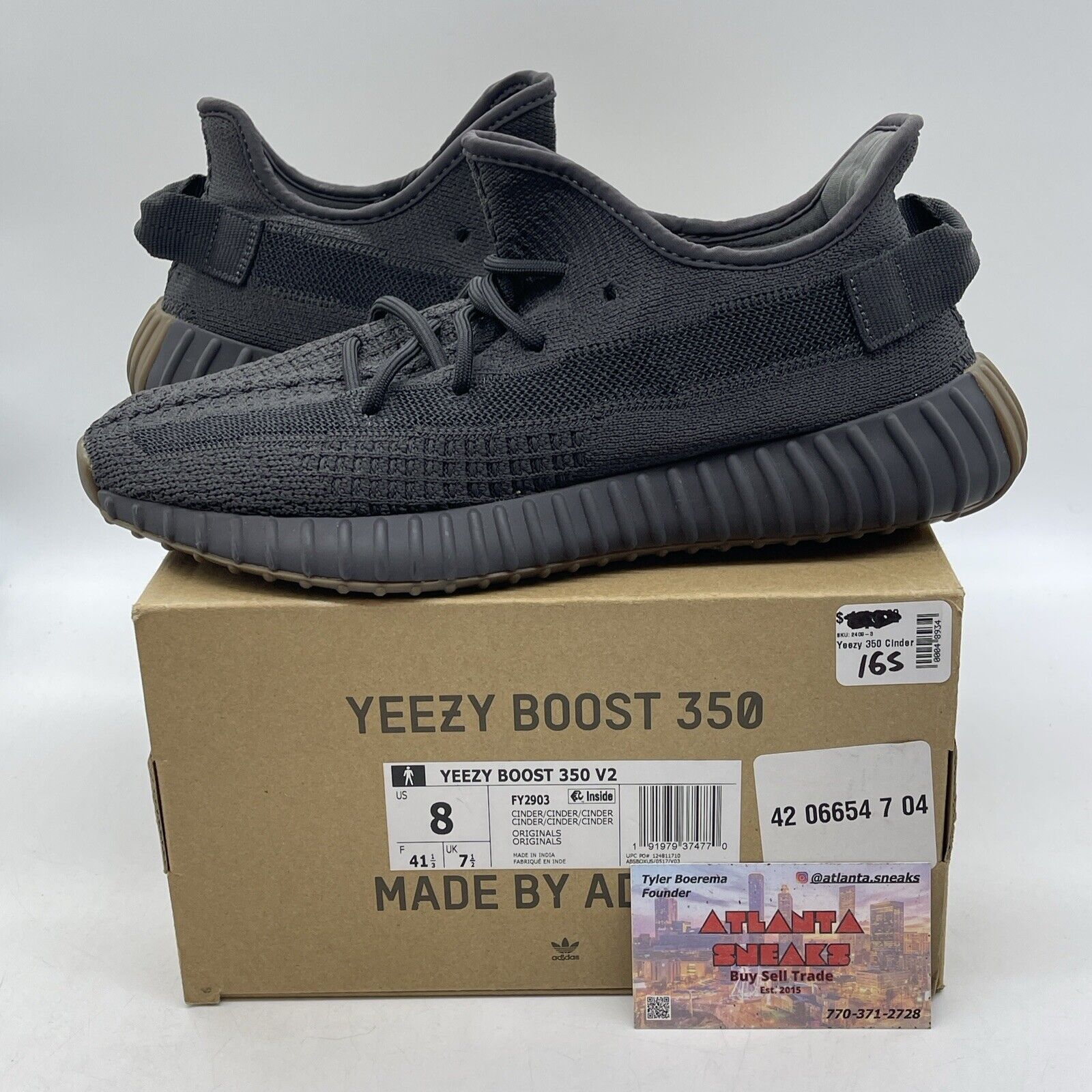 Size 8 - adidas Yeezy Boost 350 V2 Low Cinder Non-Reflective Suede (FY2903)