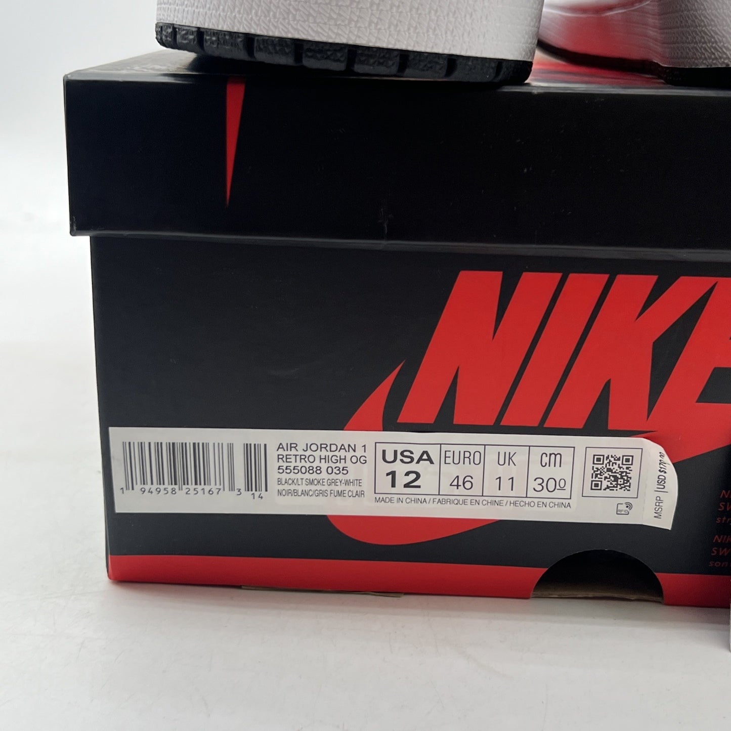 Size 12 - Air Jordan 1 Retro OG High Shadow 2.0 (555088-035)