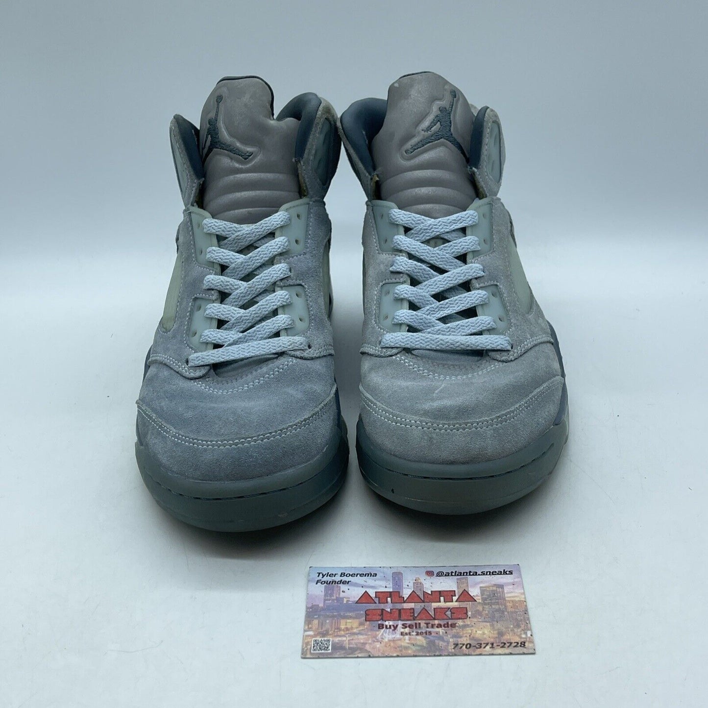 Size 9W - Air Jordan 5 Blue Bird Silver Suede Leather (DD9336-400)