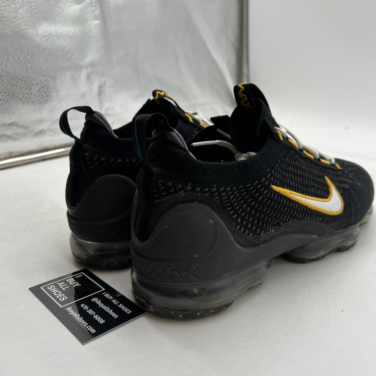 Size 11 - Nike Air VaporMax 2021 Flyknit Black University Gold (DH4086-001)