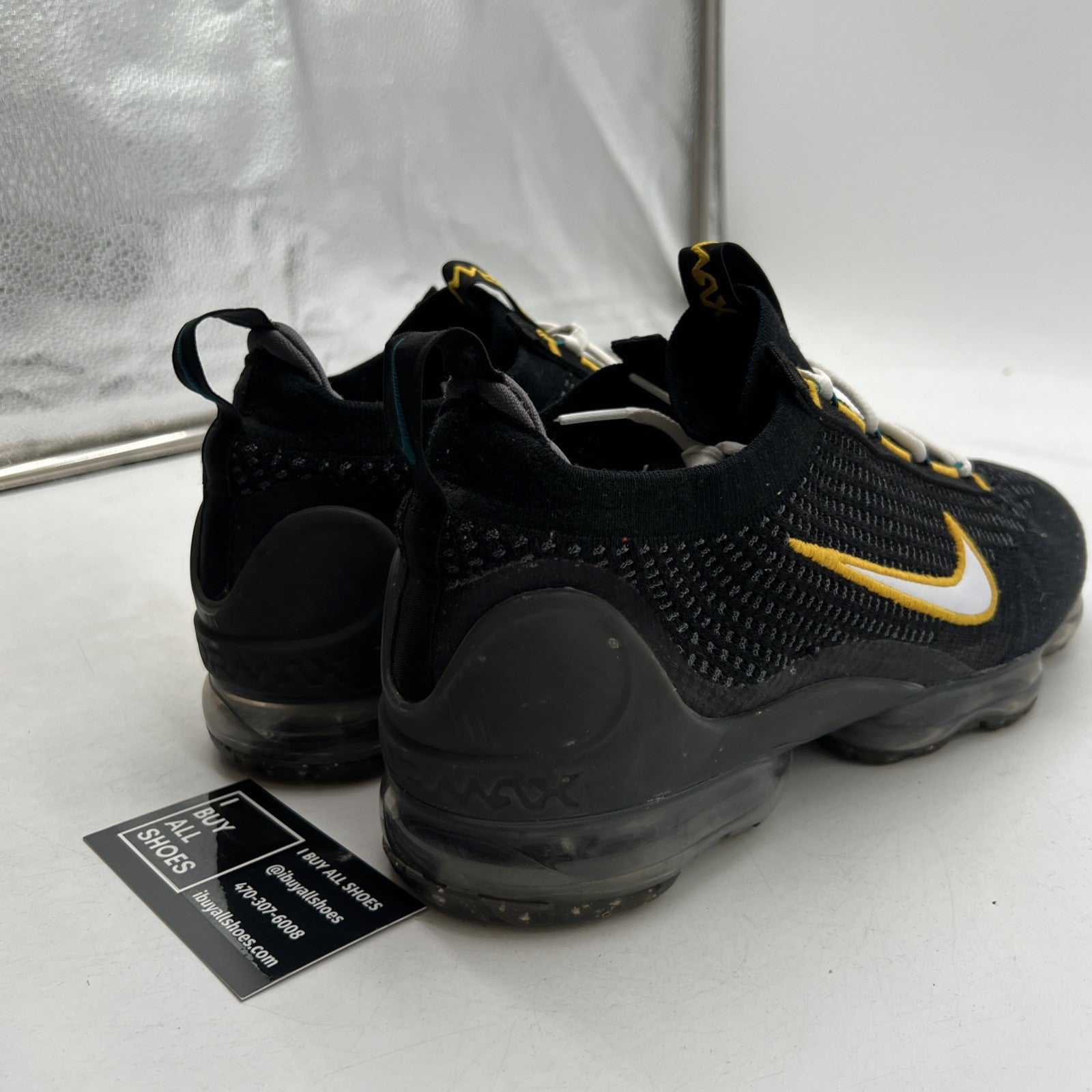 Size 11 - Nike Air VaporMax 2021 Flyknit Black University Gold (DH4086-001)