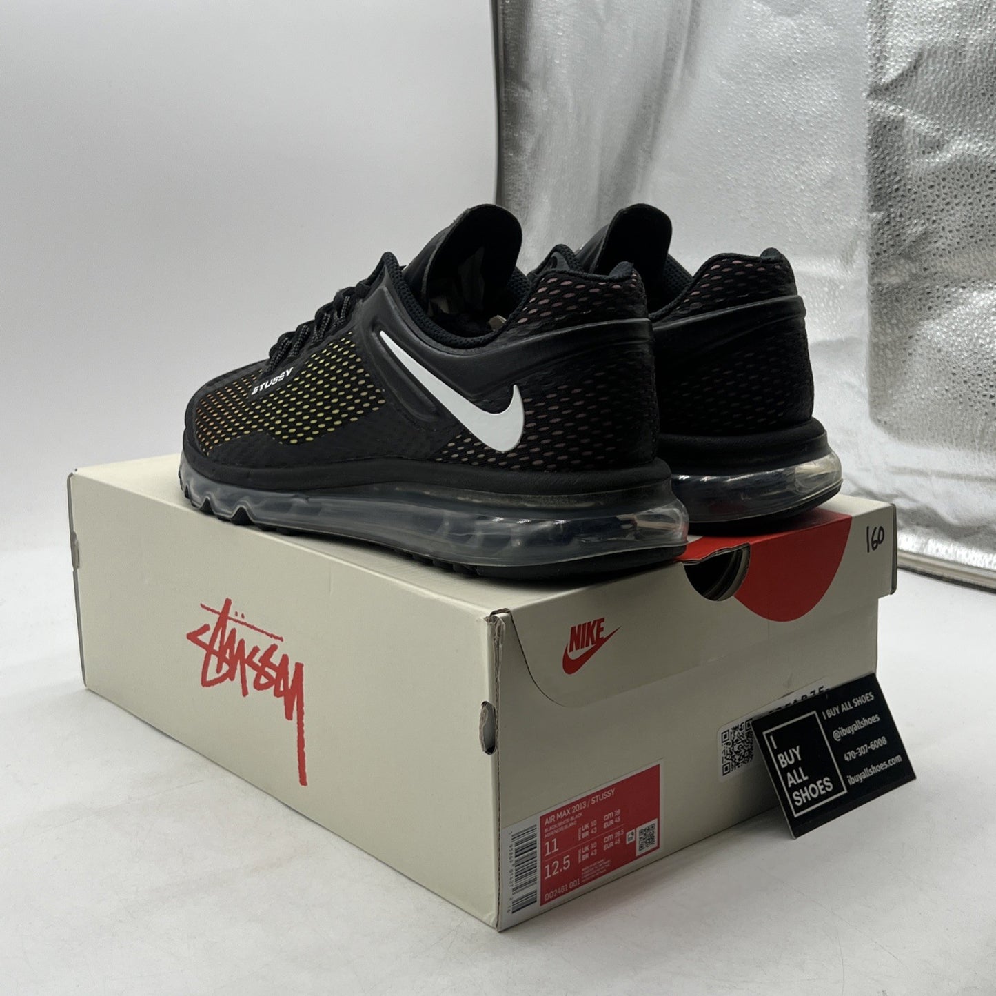 Size 11 - Nike Stussy x Air Max 2013 Black (DO2461-001)
