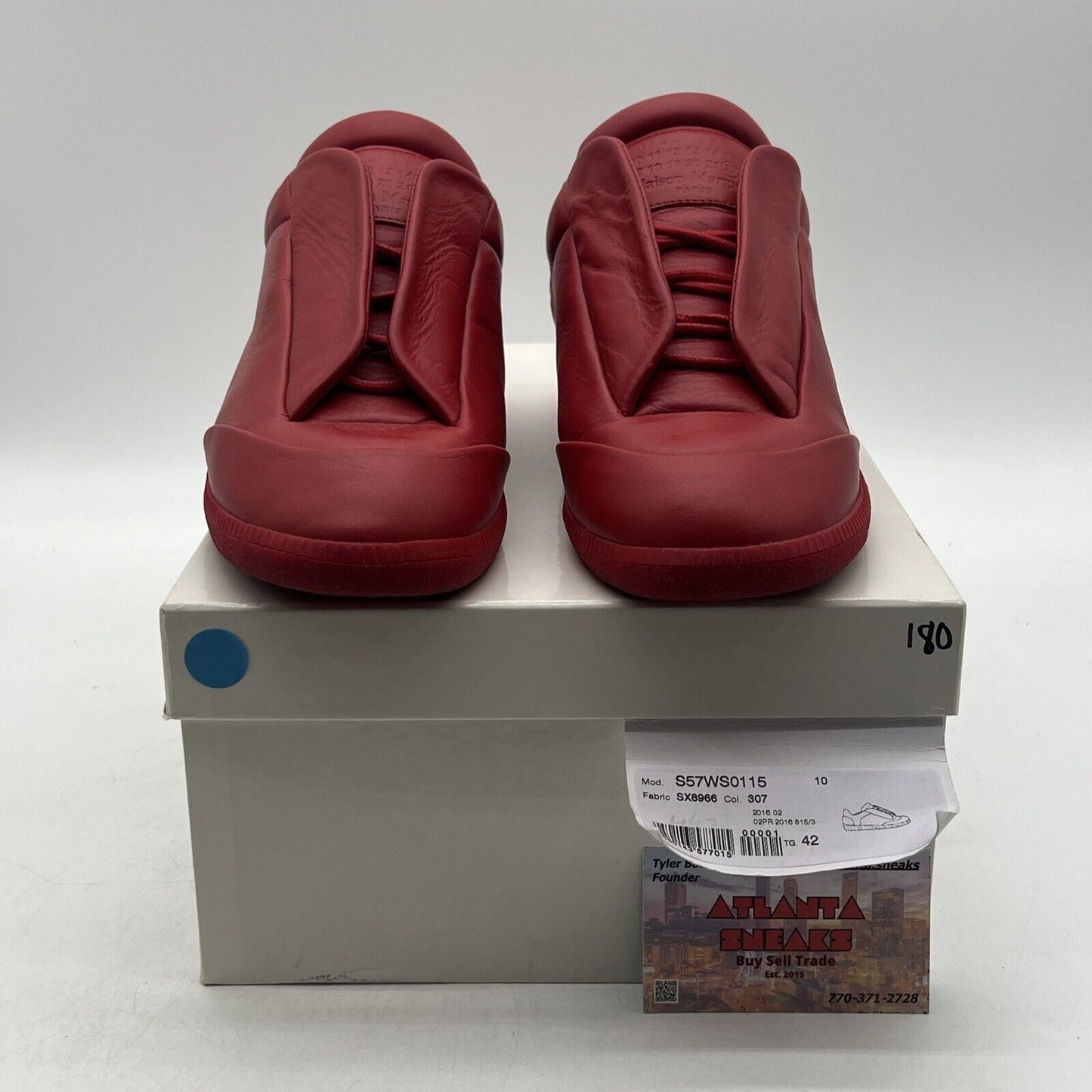 Size 10 - Maison Martin Margiela Paris 22 Future High Top Red Leather