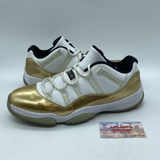 Size 12 - Air Jordan 11 Retro Low Closing Ceremony Gold White (528895-103)