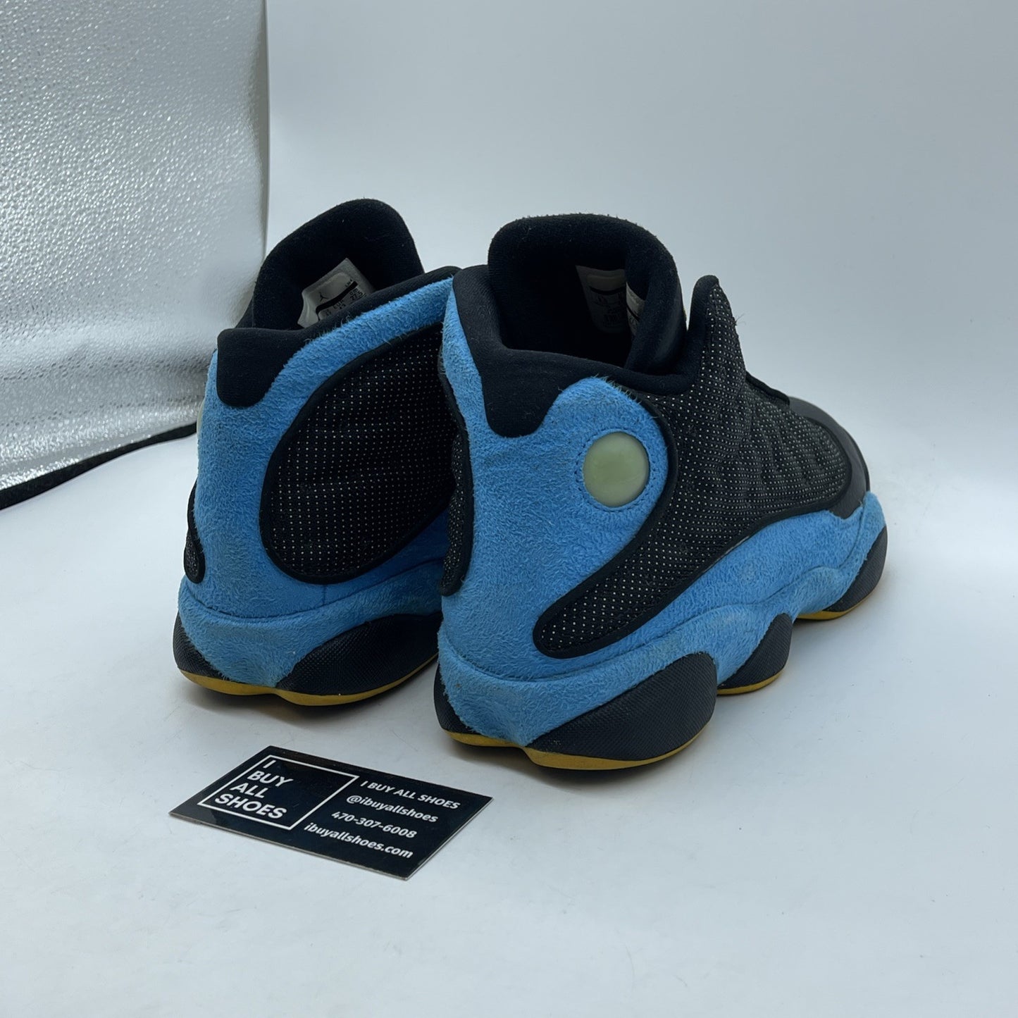 Size 9.5 - Air Jordan 13 Retro CP3 Away Blue Black Suede Leather (823902-015)
