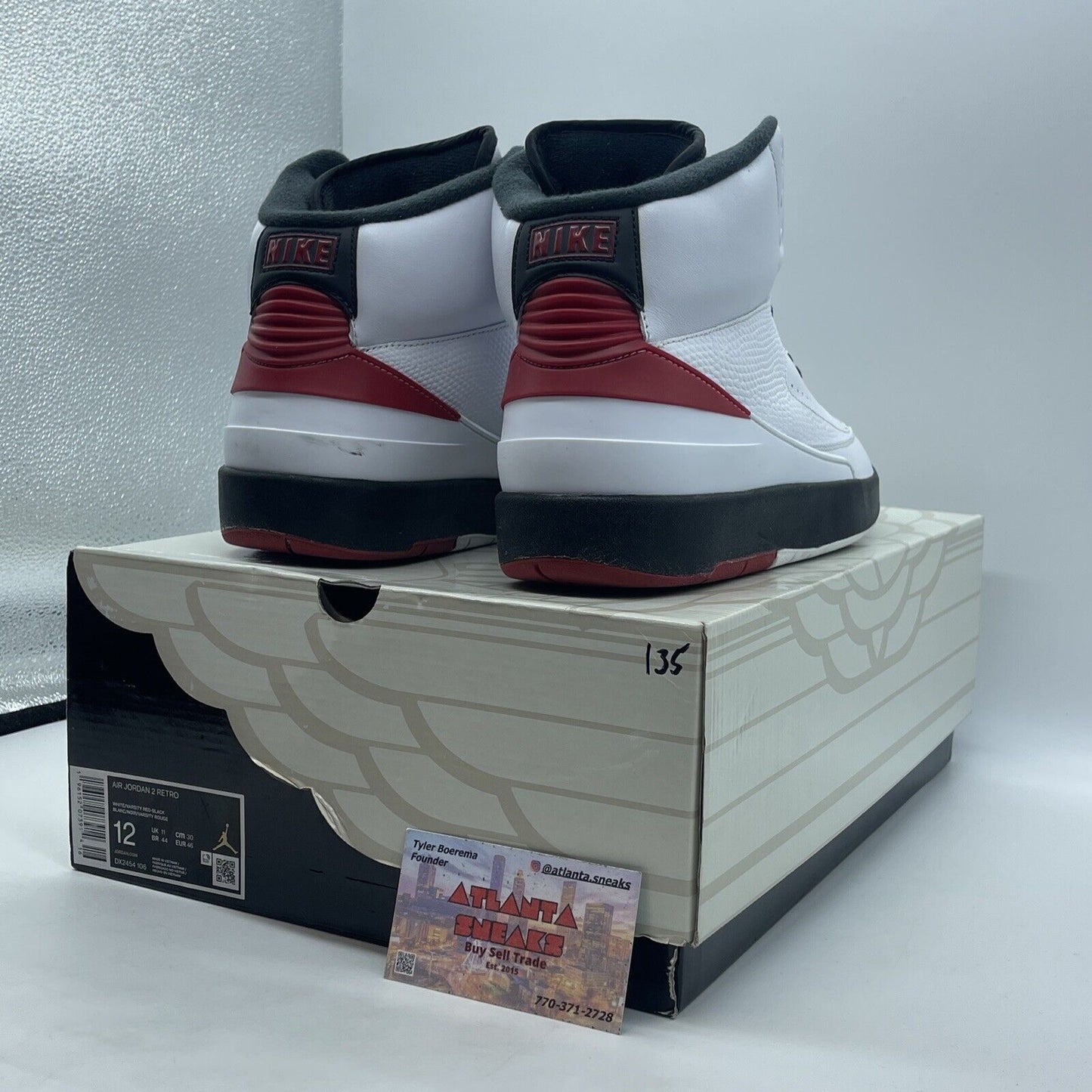 Size 12 - Jordan 2 Retro Mid Chicago Red Black White Leather (DX2454-106)