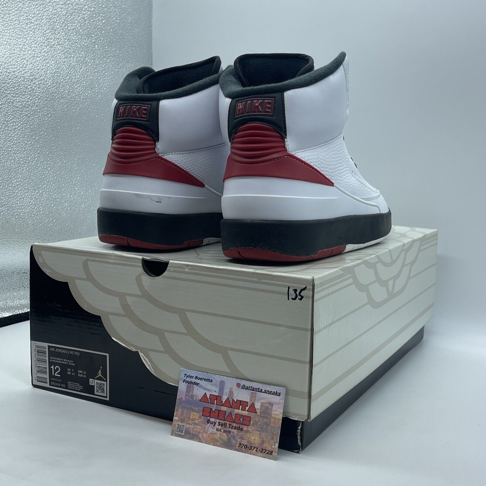 Size 12 - Jordan 2 Retro Mid Chicago Red Black White Leather (DX2454-106)