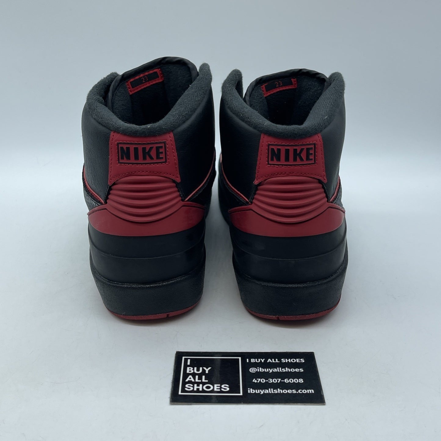 Size 9 - Air Jordan 2 Retro Alternate 87 Black Red Leather (834274-001)