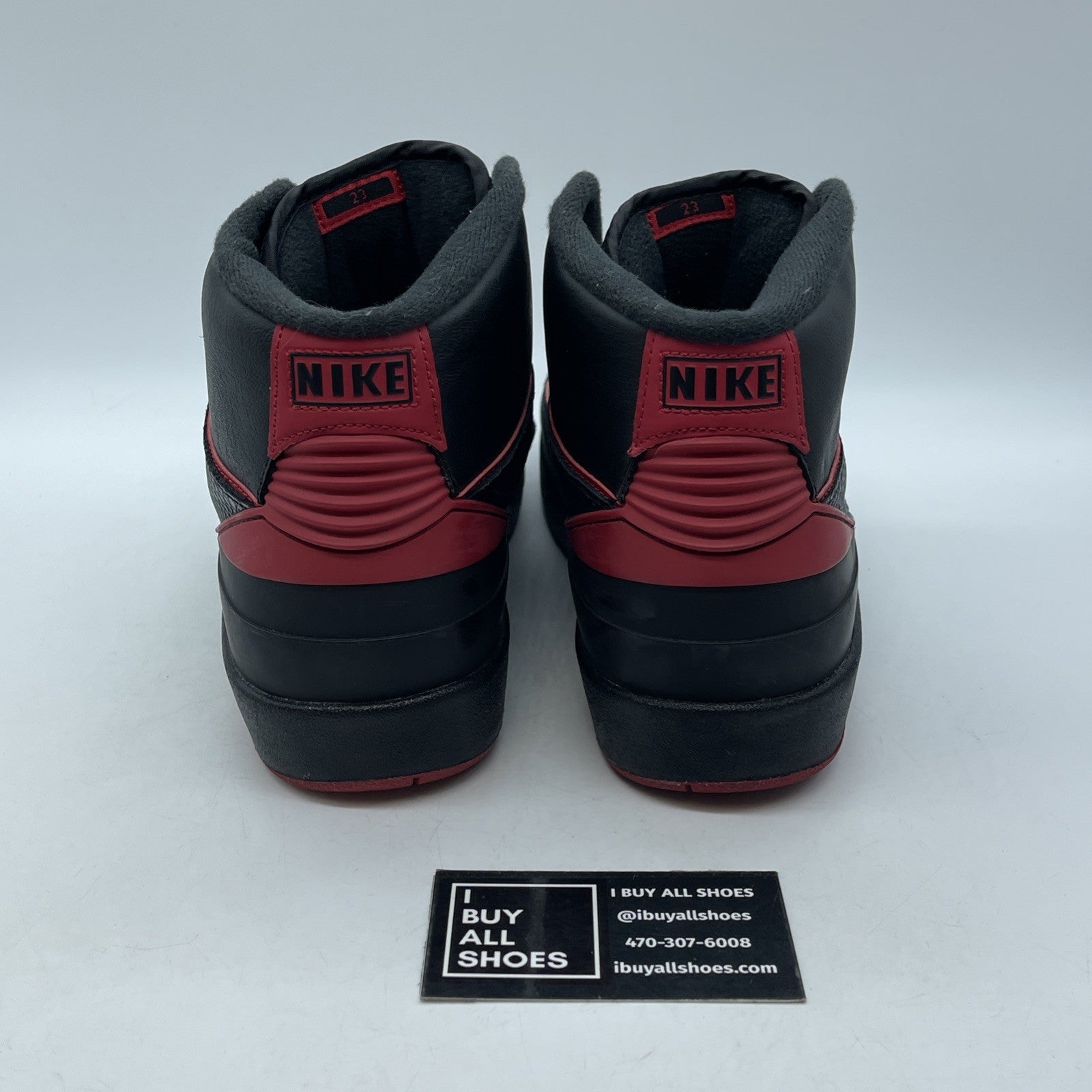 Size 9 - Air Jordan 2 Retro Alternate 87 Black Red Leather (834274-001)