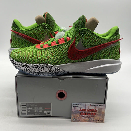 Size 10.5 - Nike LeBron 20 Stocking Stuffer White Green Leather (FJ4955-300)