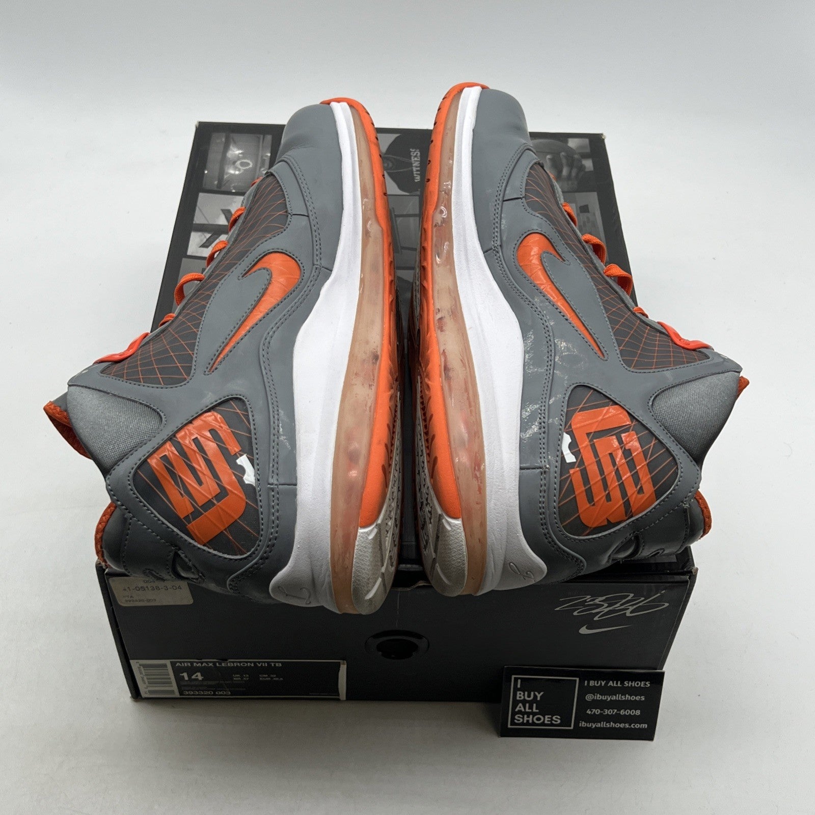 Size 14 - Nike Air Max LeBron 7 TB Orange Blaze (393320-003)
