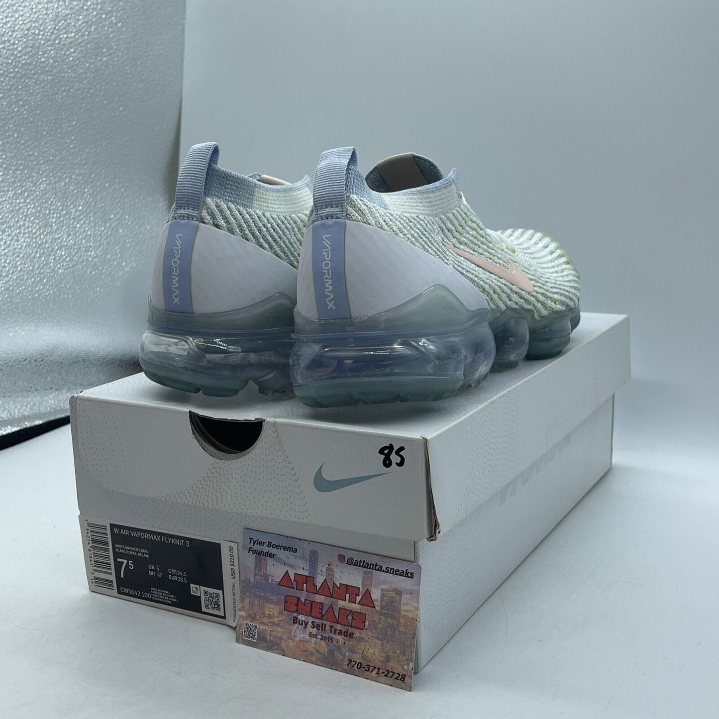 Size 7.5W - Nike Air VaporMax Flyknit 3 One Of One Green Blue Pink (CW5642-100)