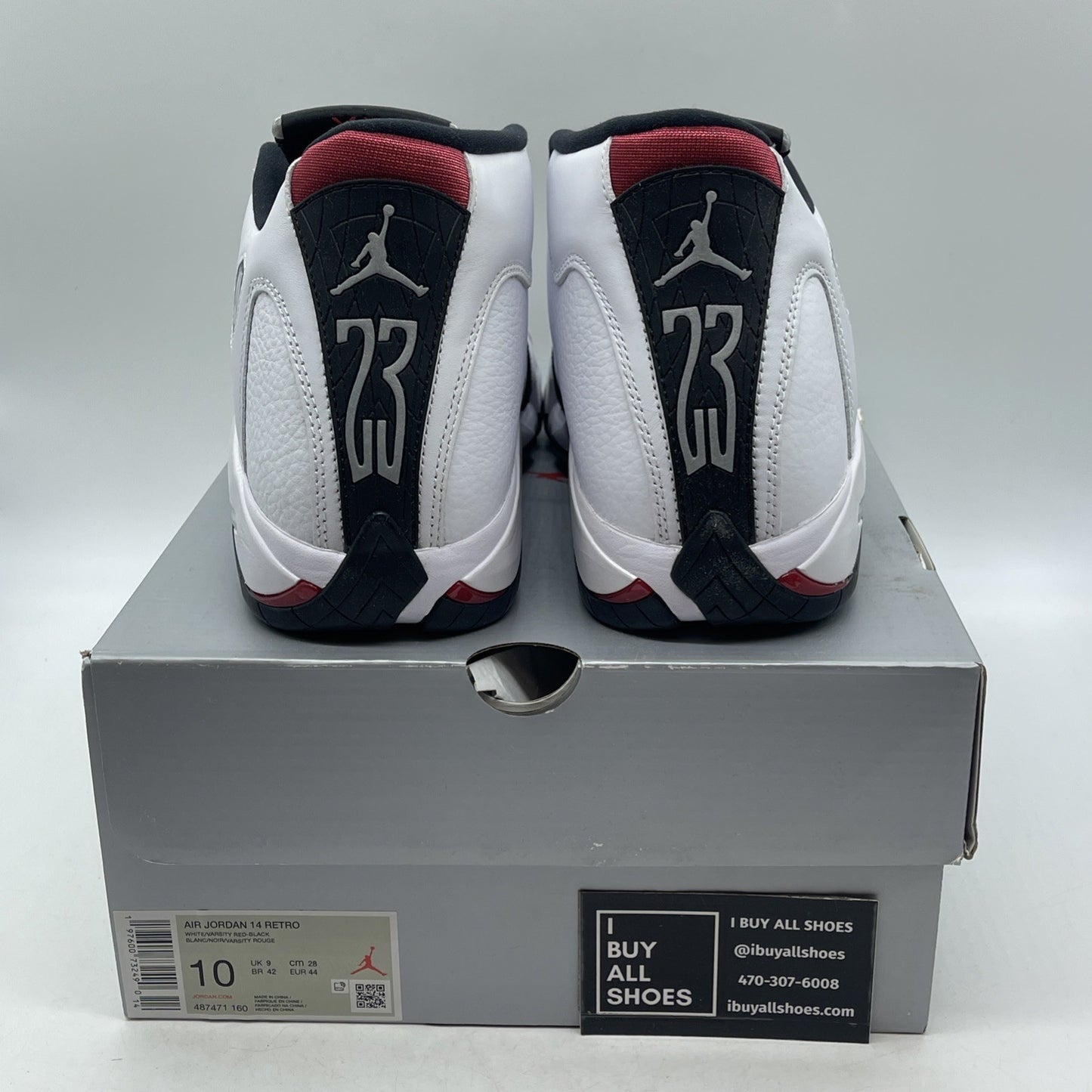 Size 10 - Air Jordan 14 Retro 2024 Black Toe (487471-160)