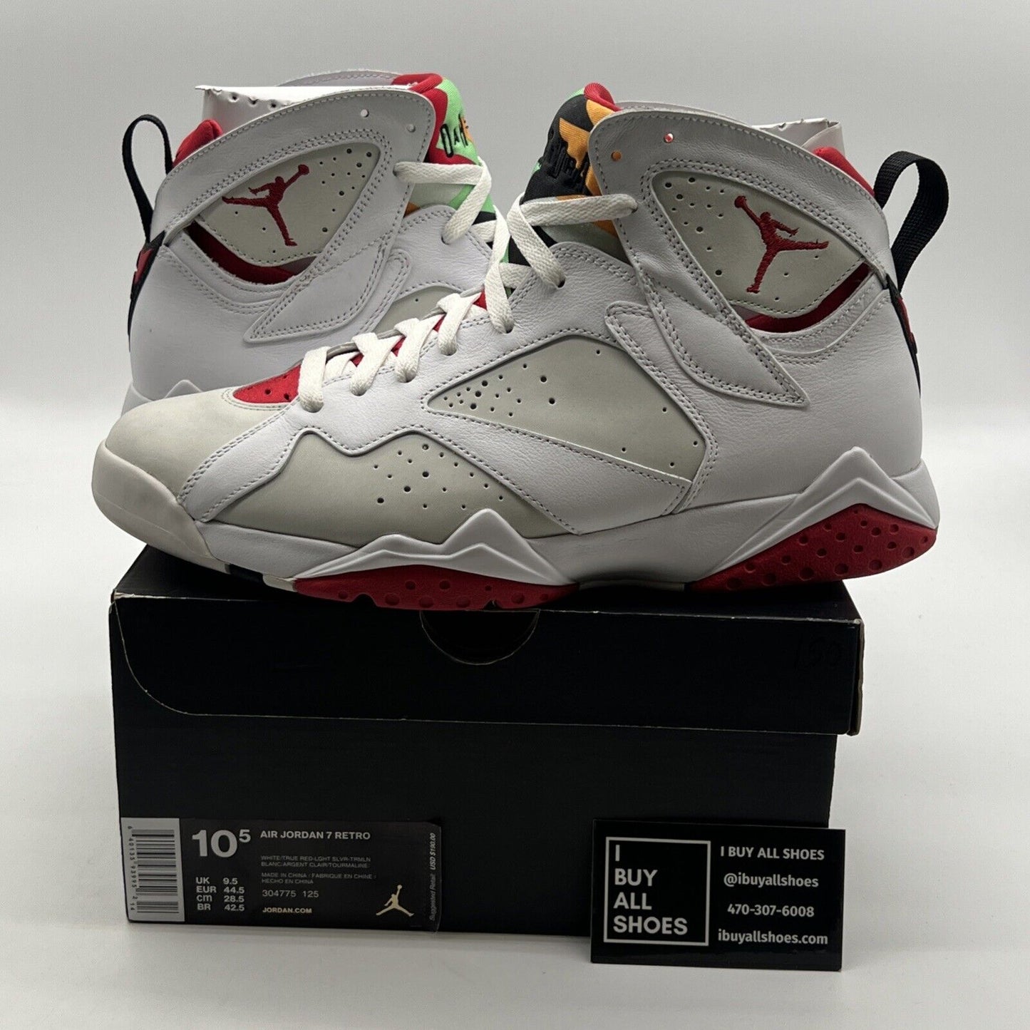 Size 10.5 - Air Jordan 7 Retro 2015 Hare (304775-125)