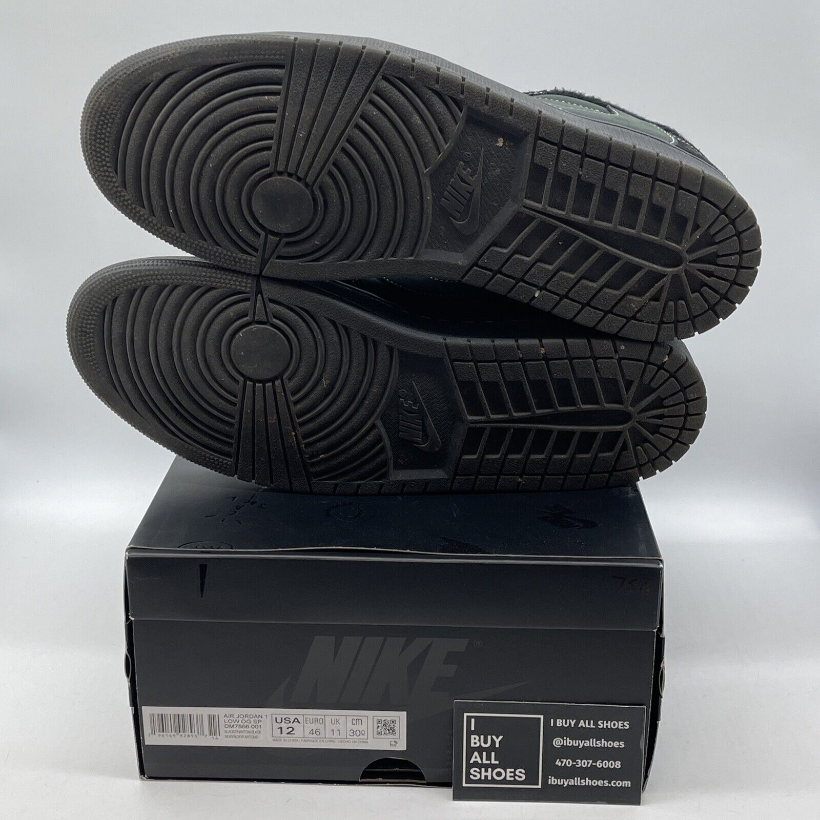Size 12 - Jordan 1 Retro Low OG SP x Travis Scott Black Phantom (DM7866-001)