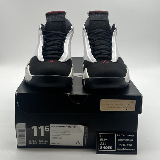 Size 11.5 - Air Jordan 14 Retro 2014 Black Toe (487471-102)