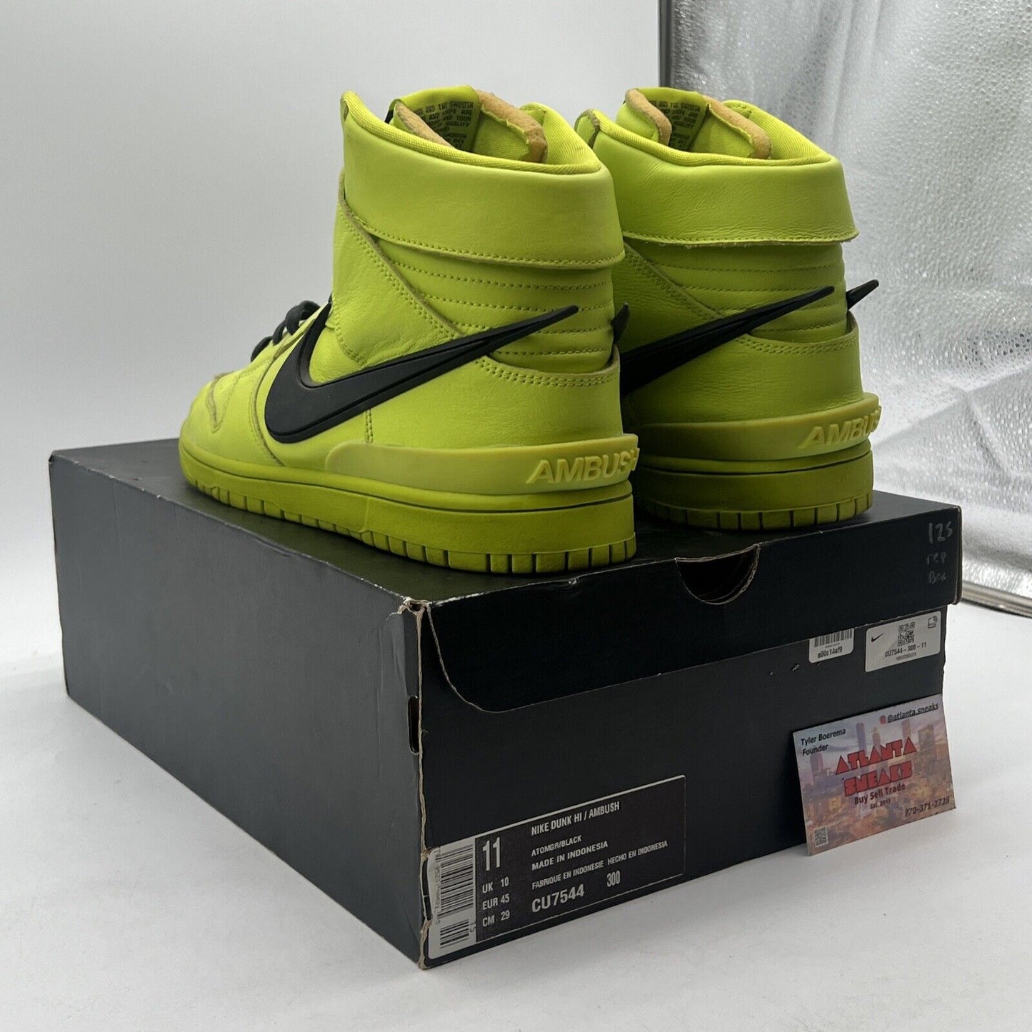 Size 11 - Nike AMBUSH x Dunk High Flash Lime (CU7544-300)