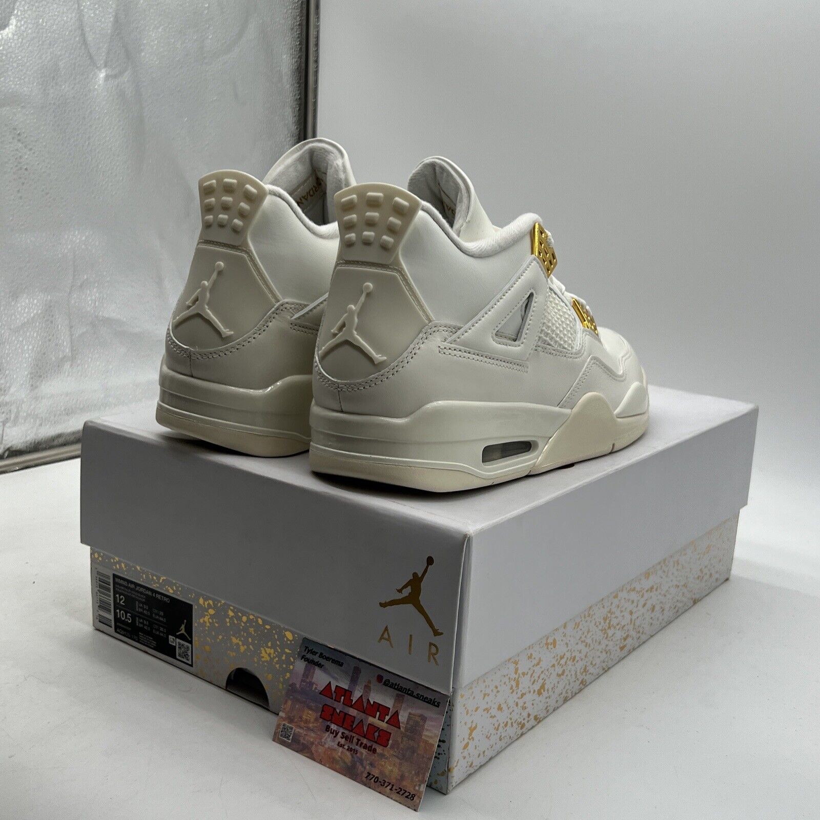 Size 12 - Air Jordan 4 Retro Metallic Gold W Leather (AQ9129-170)