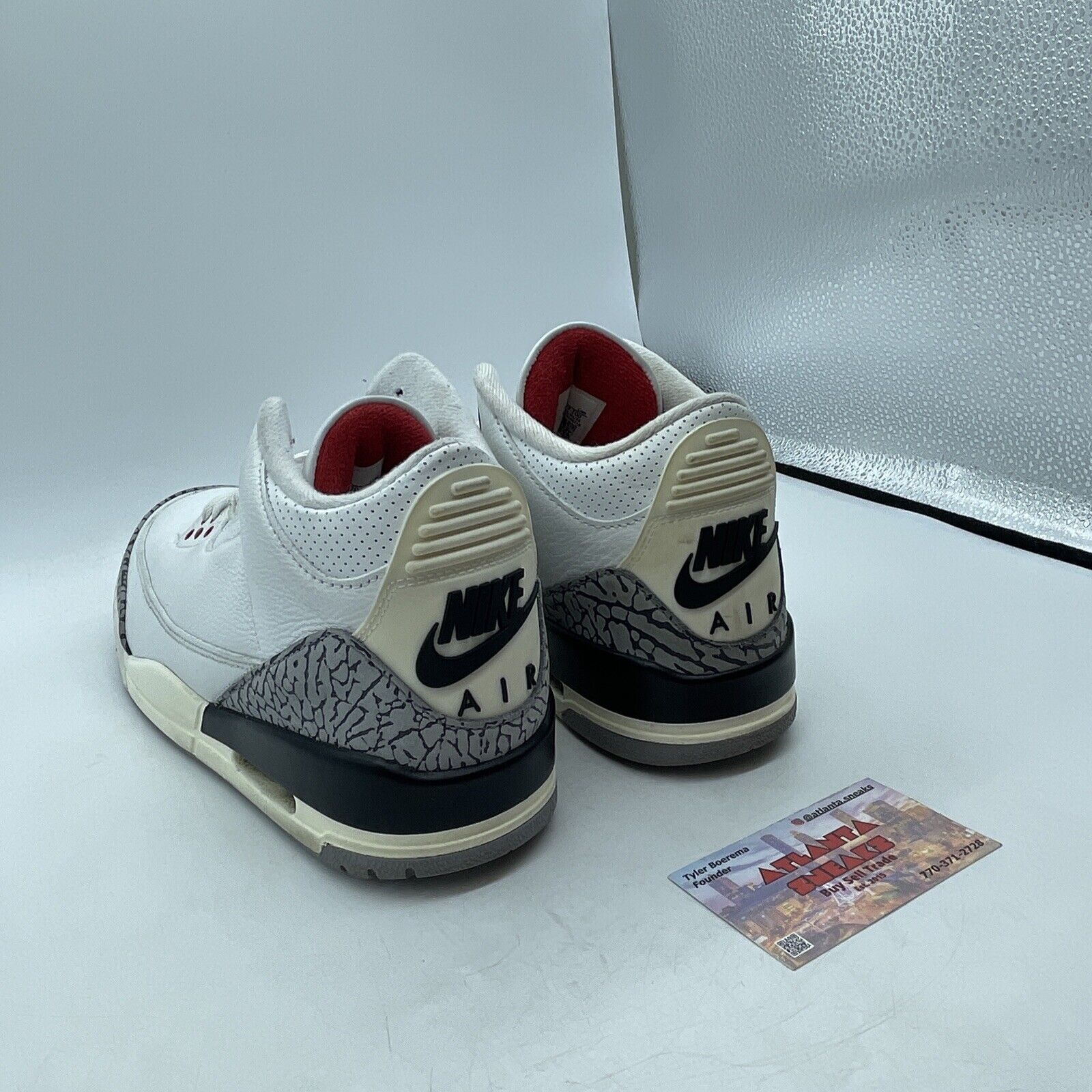 Size 8 - Jordan 3 Retro Mid White Cement Reimagined Black Red (DN3707-100)