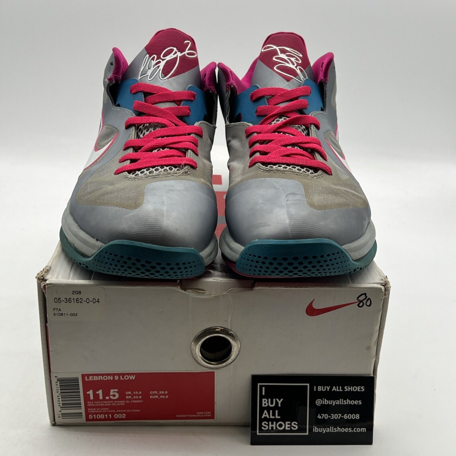 Size 11.5 - Nike LeBron 9 Low Fireberry (510811-002)