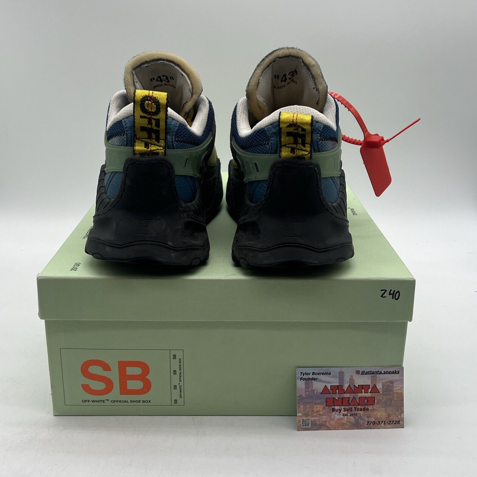 Size 9 - Off-White ODSY-1000 Dark Green Black Blue (ODSY-1000-GRN)