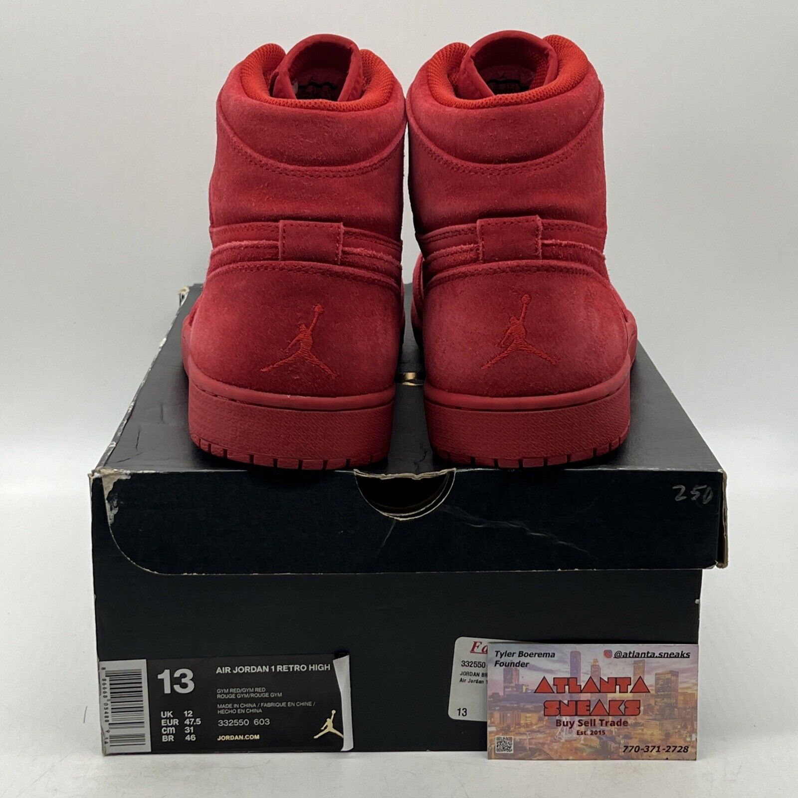 Size 13 - Air Jordan 1 Retro High Red Suede (332550-603)