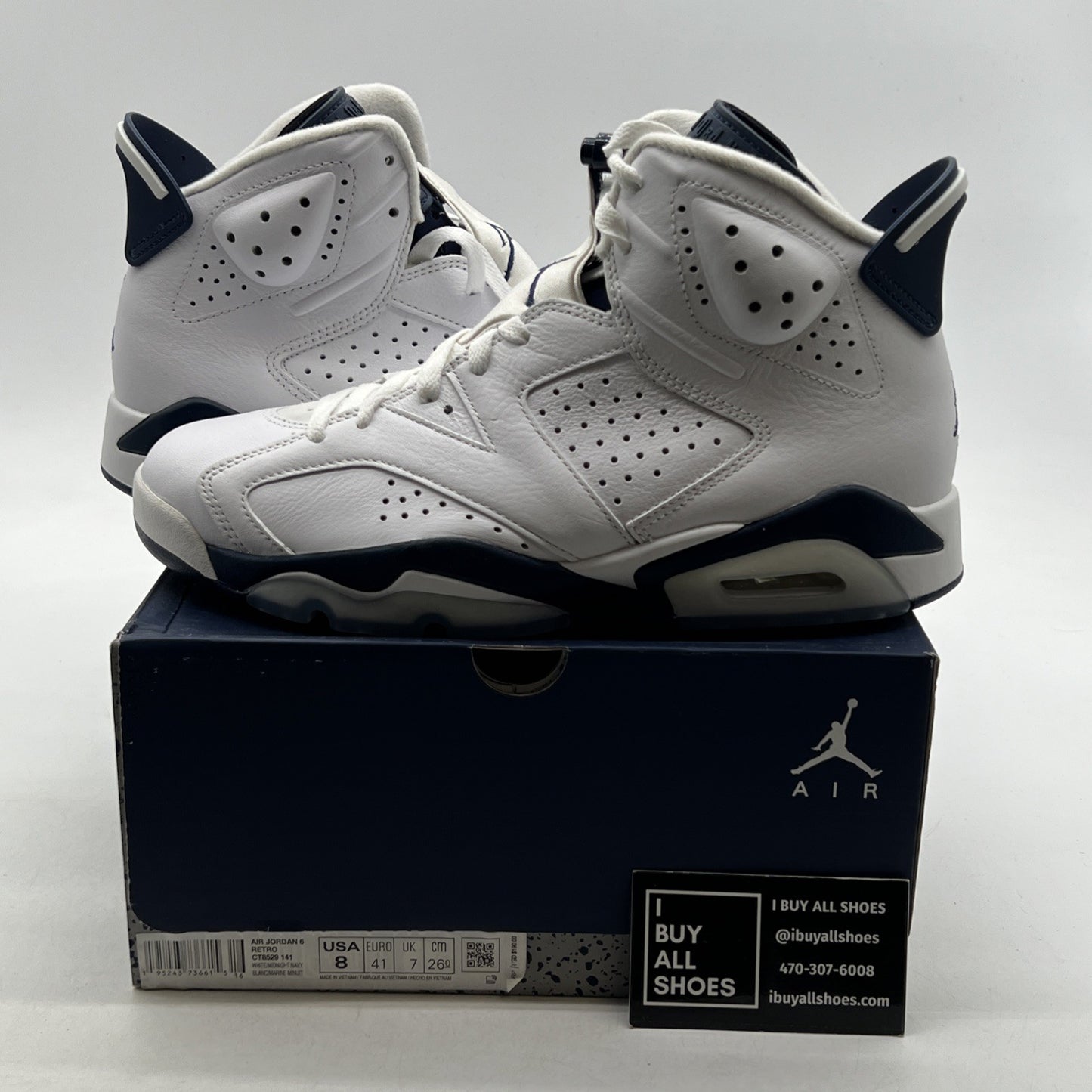 Size 8 - Air Jordan 6 Retro Midnight Navy (CT8529-141)