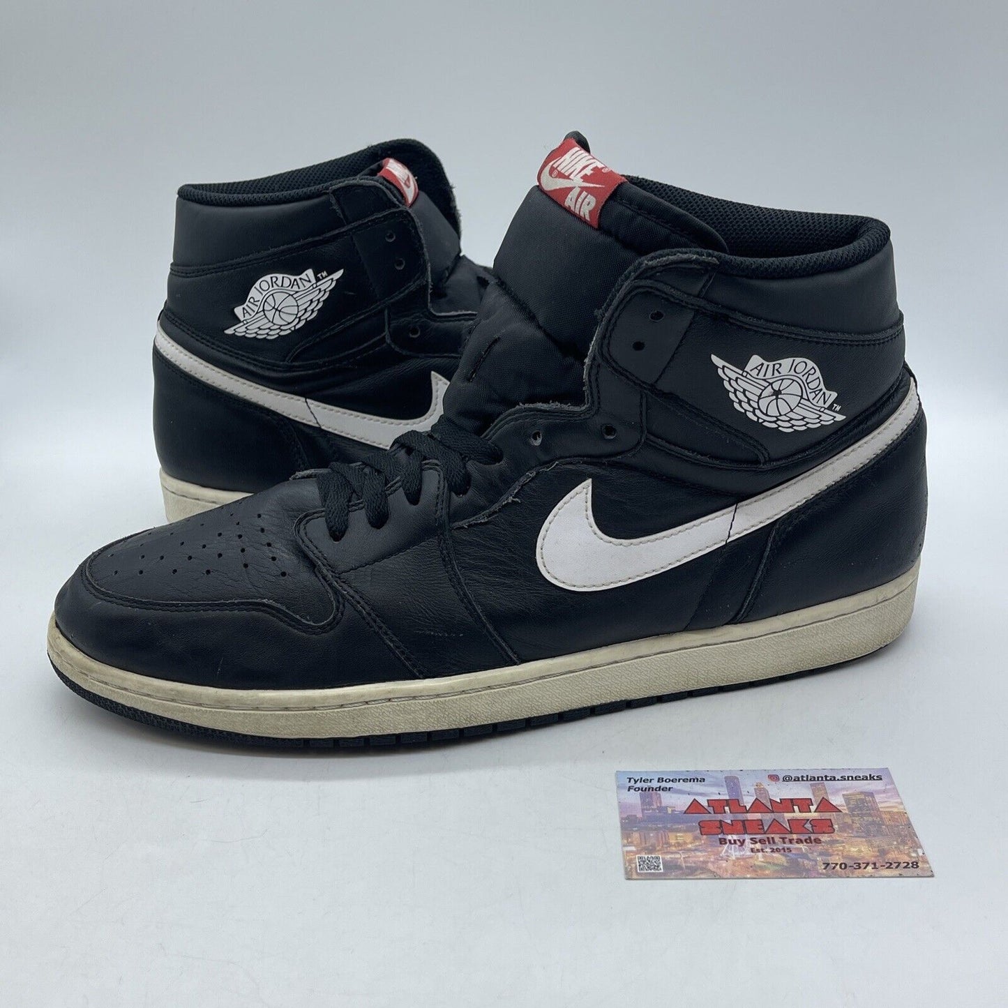 Size 14 - Air Jordan 1 Retro OG Prm High Yin Yang White Black (555088-011)