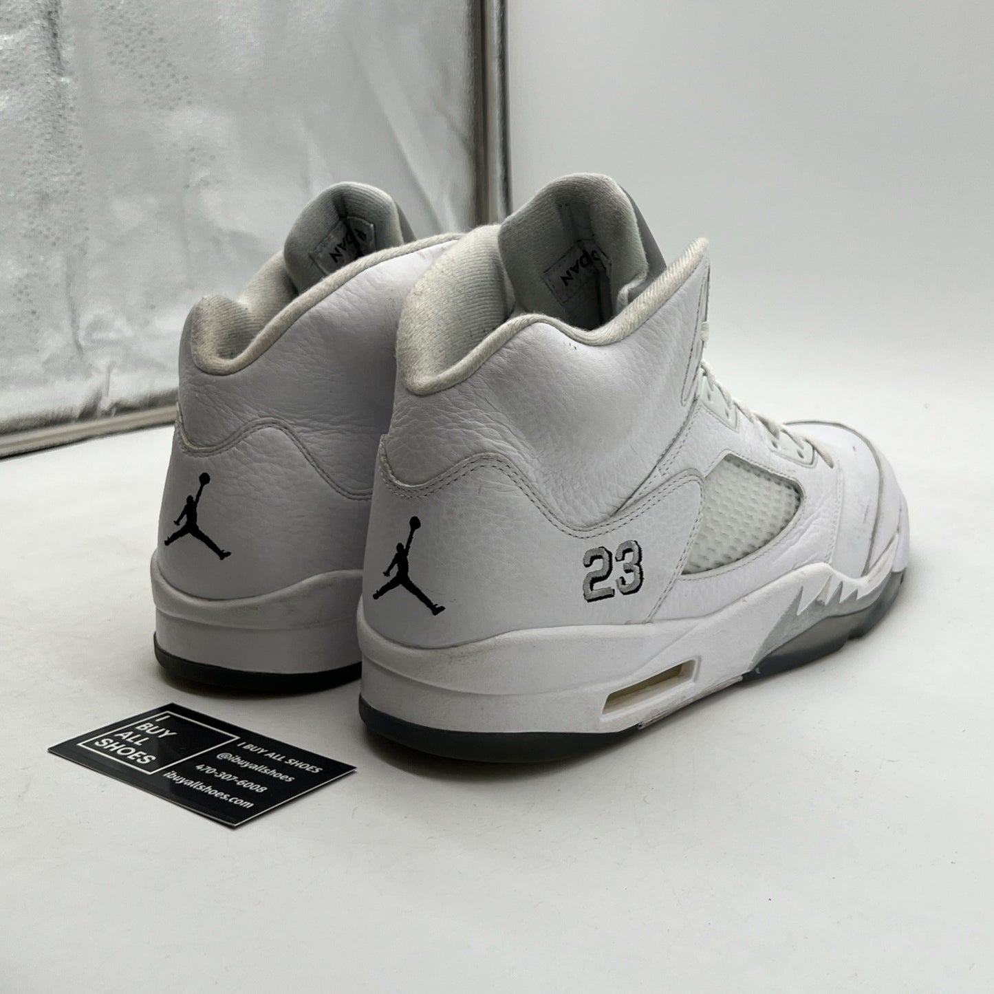 Size 11.5 - Air Jordan 5 Retro 2015 White Metallic (136027-130)