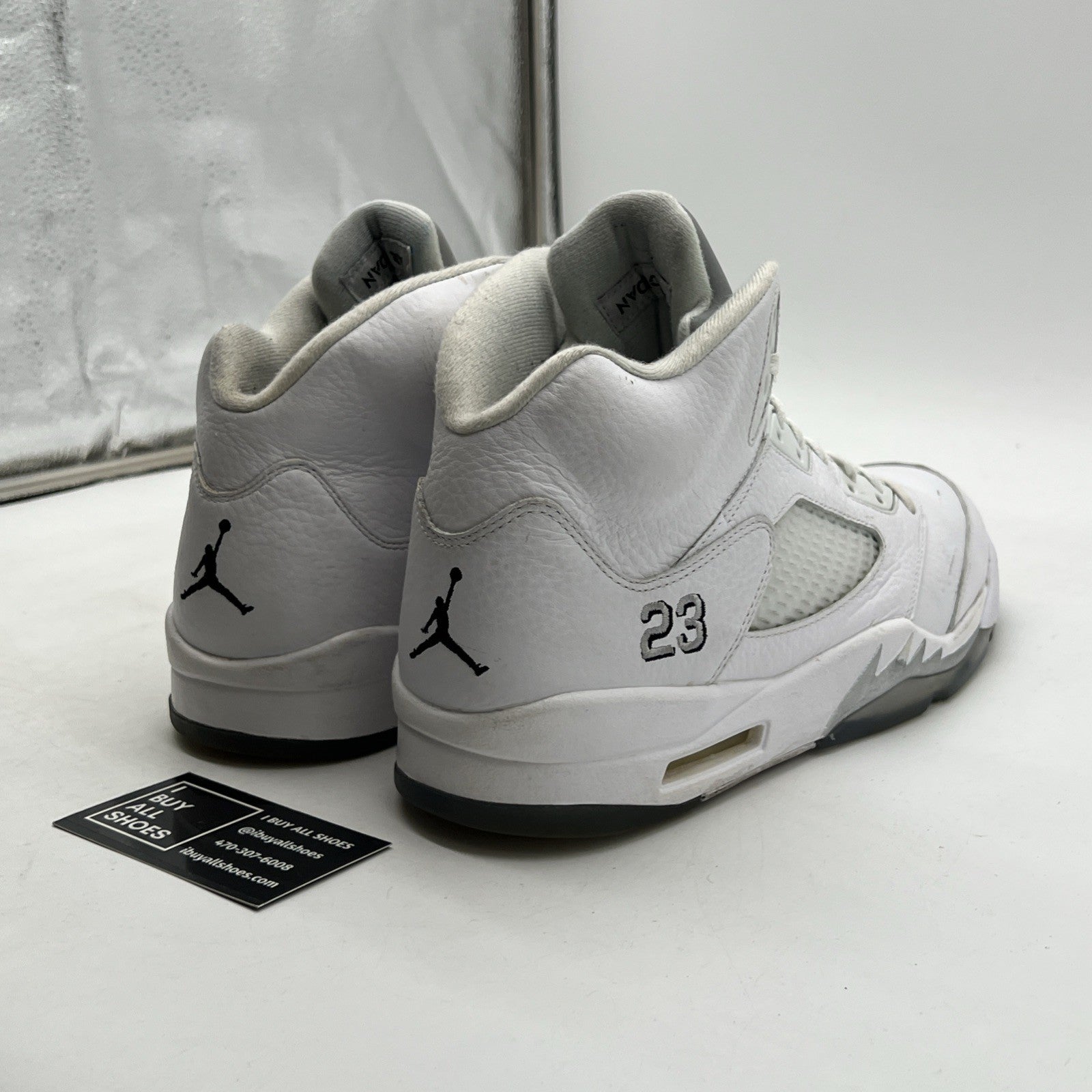 Size 11.5 - Air Jordan 5 Retro 2015 White Metallic (136027-130)