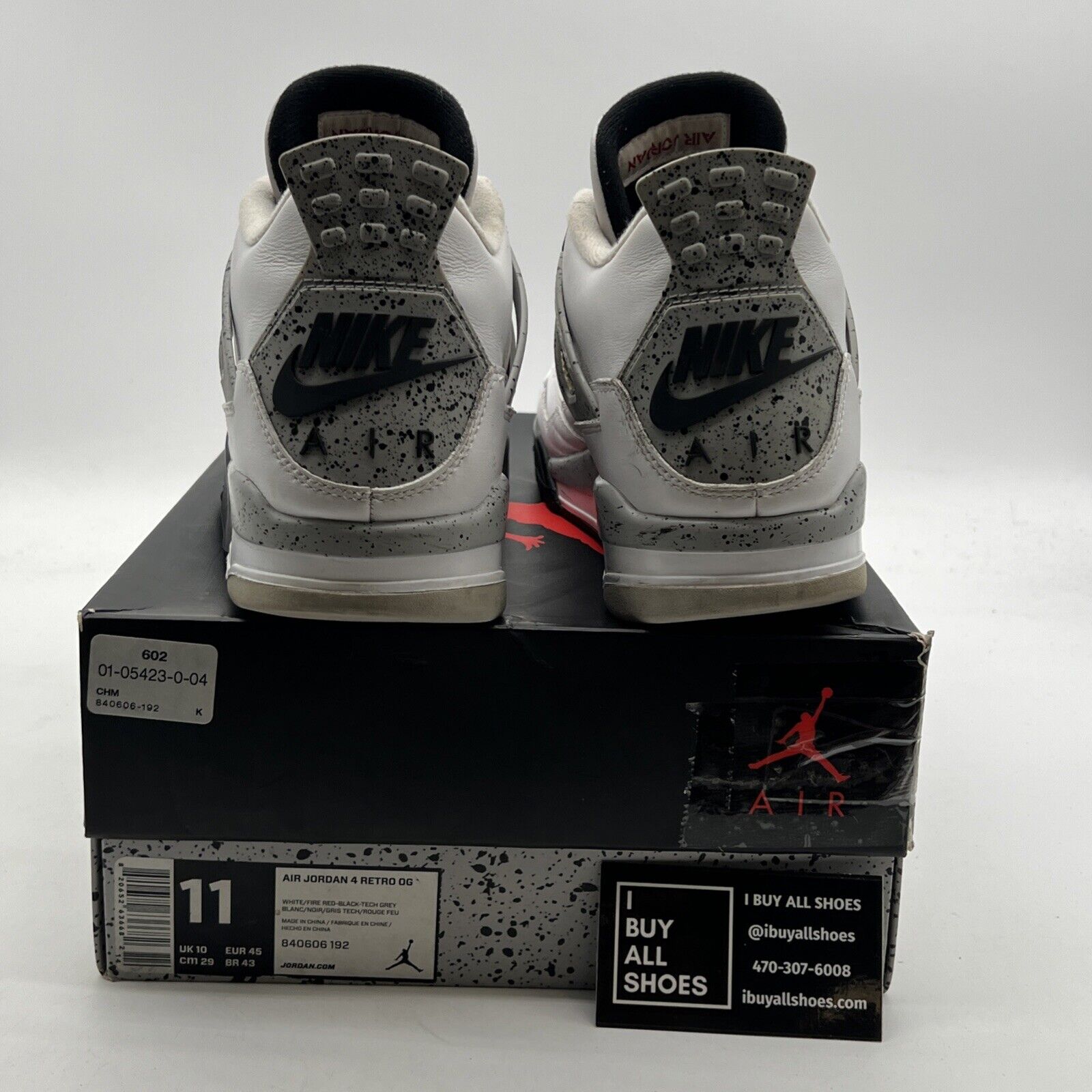 Size 11 - Air Jordan 4 Retro OG Mid White Cement (840606-192)