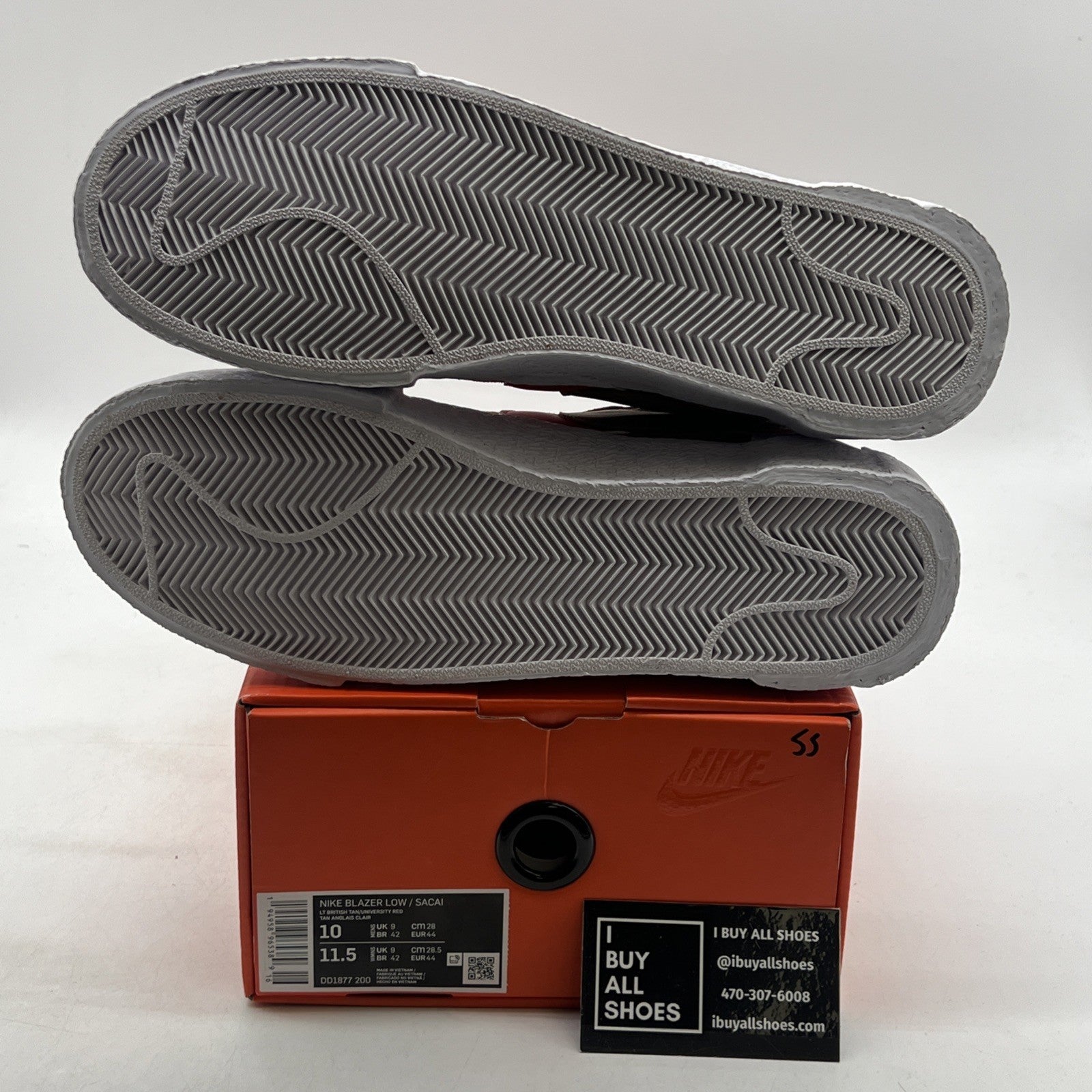 Size 10 - Nike sacai x Blazer Low British Tan (DD1877-200)