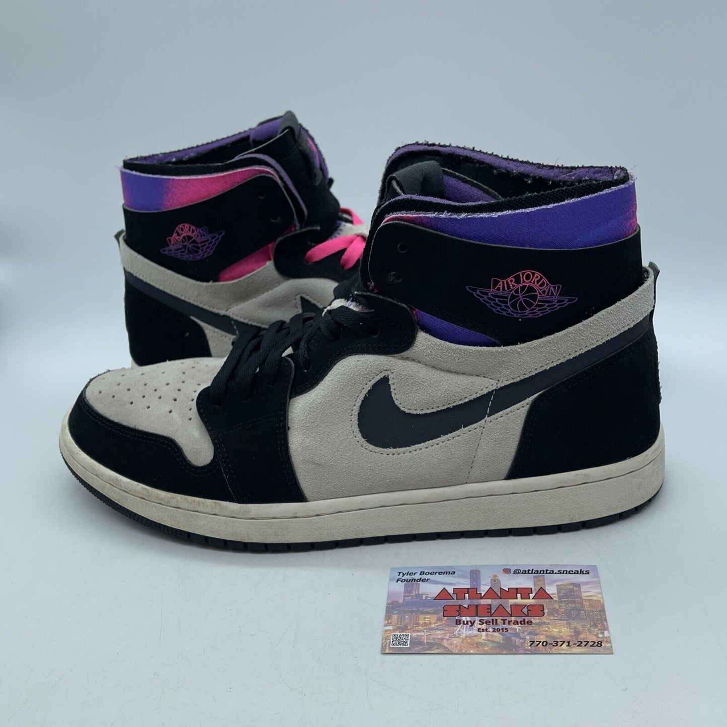 Size 11.5 - Paris Saint-Germain x Air Jordan 1 Zoom Comfort High Paris Suede