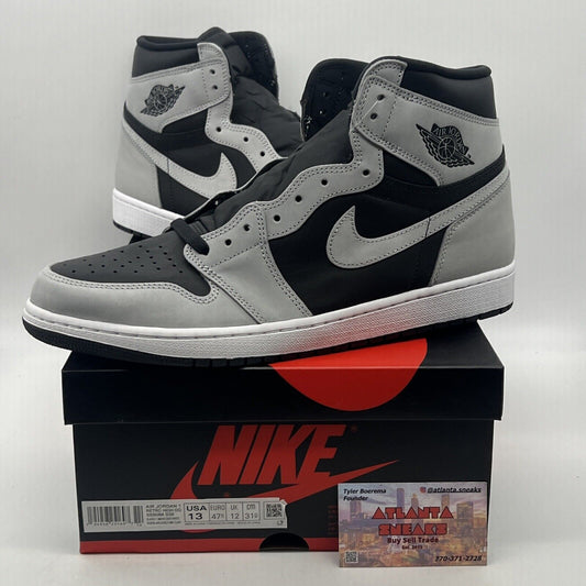 Size 13 - Jordan 1 Retro OG High Shadow 2.0 Black Grey Leather (555088-035)